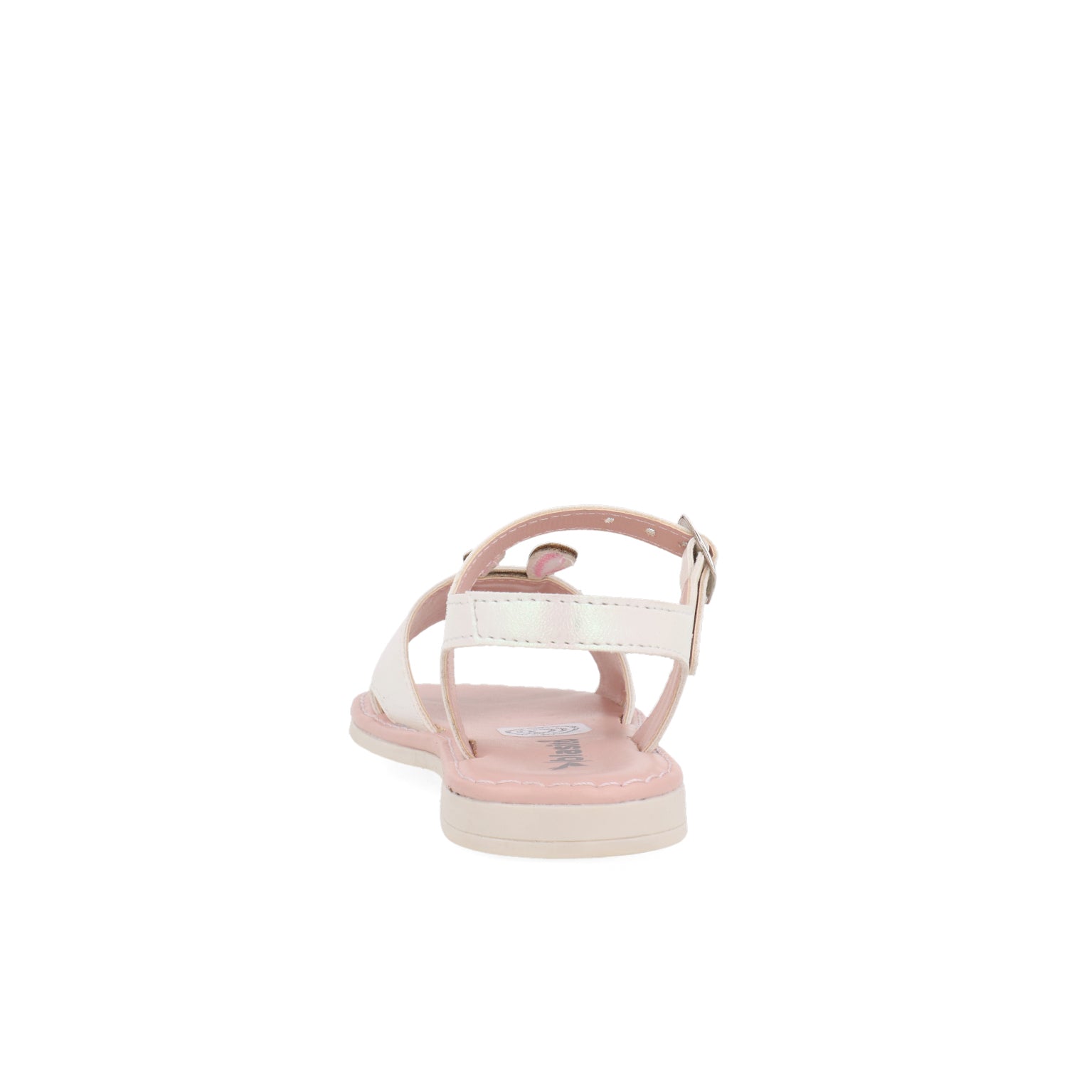 Sandalia con diseño de conejito Vazza color Blanco aperlado para niña