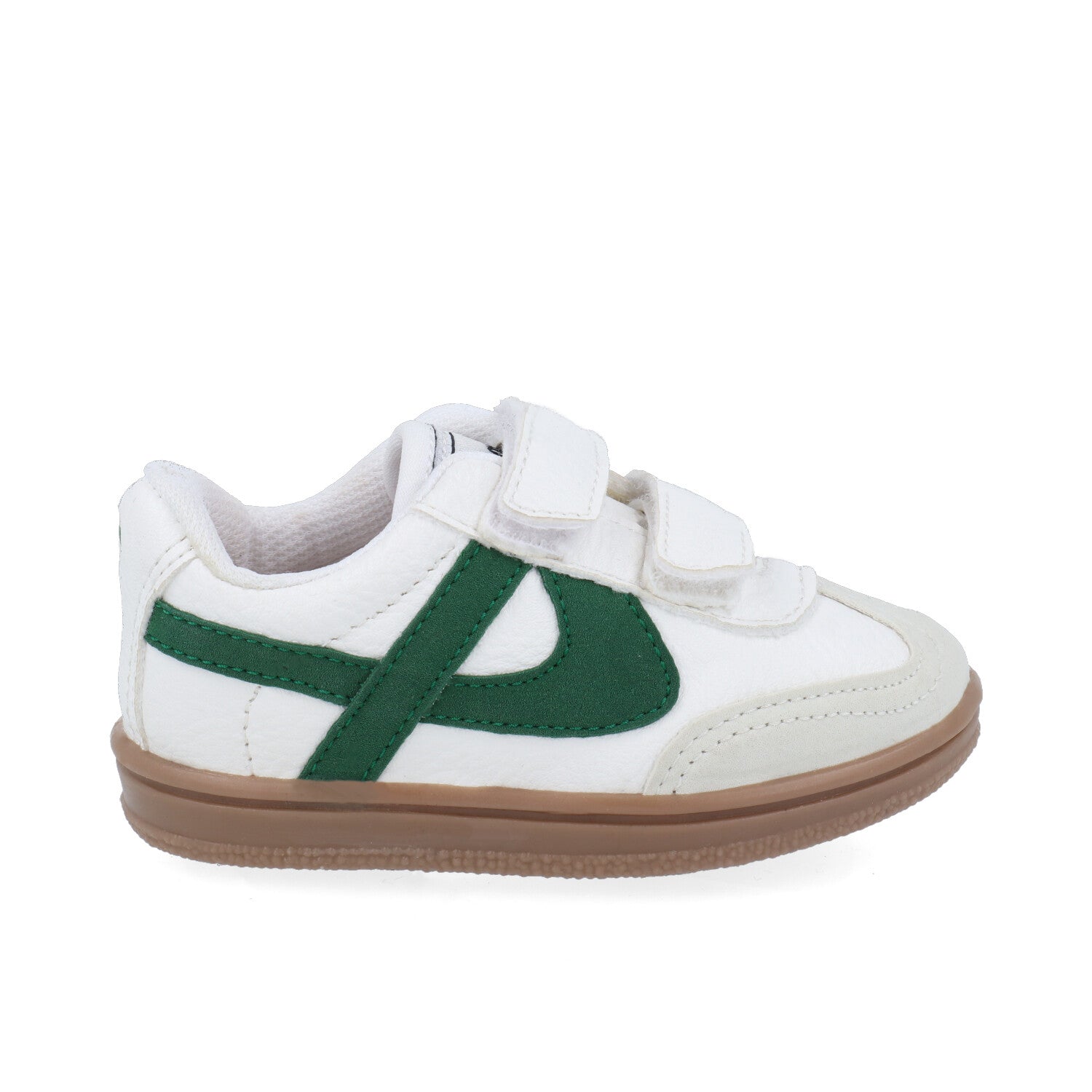 Tenis Urbano Panam color Blanco con detalle Verde para Niño