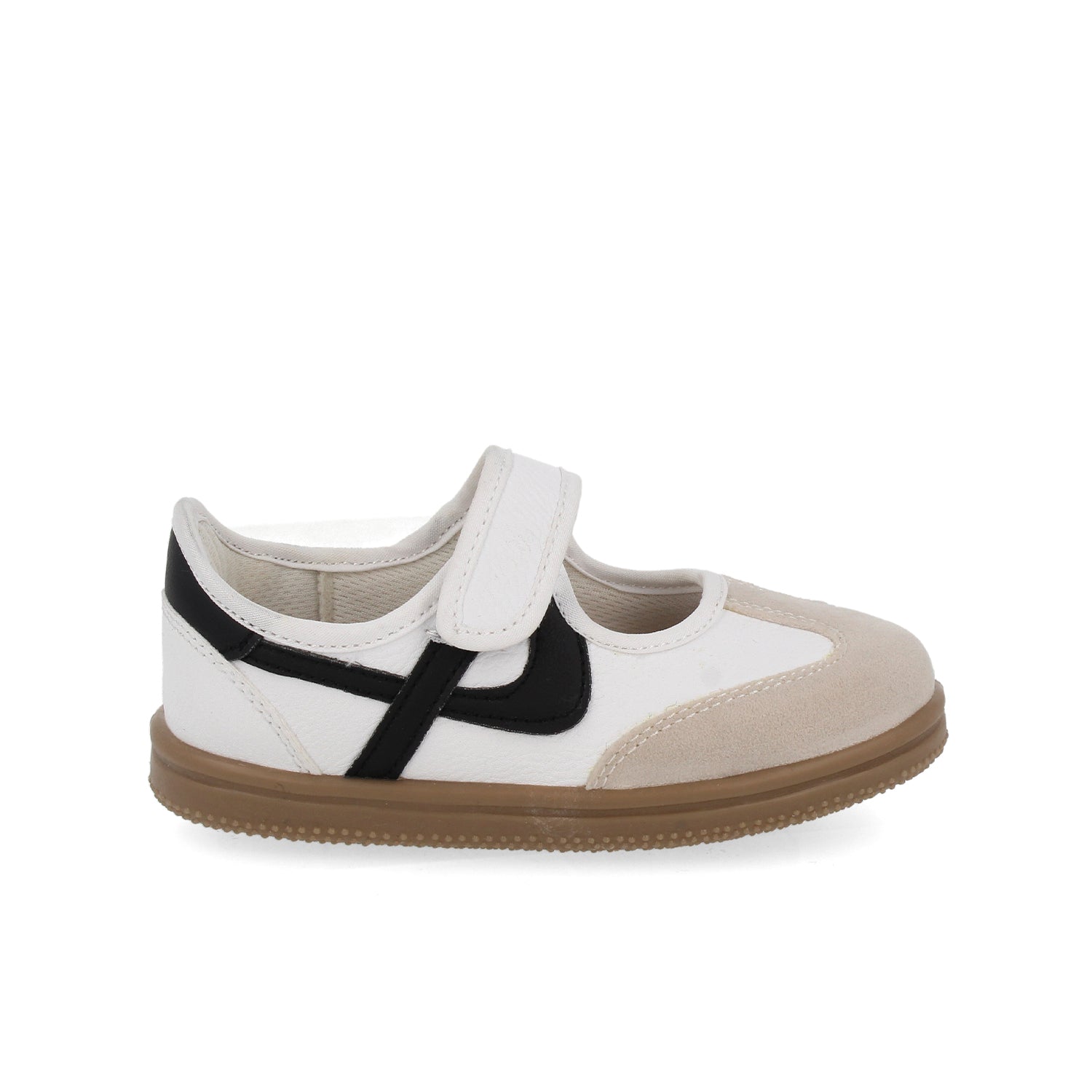 Tenis Urbano Panam color Blanco Con Negro para Niña