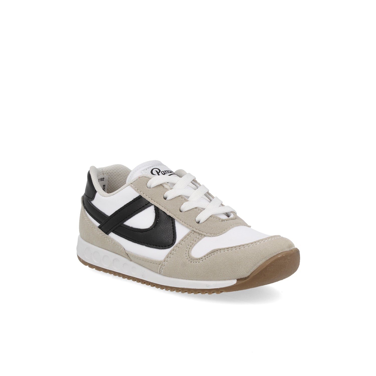 Tenis Urbano Panam color Blanco Con Negro para Niño