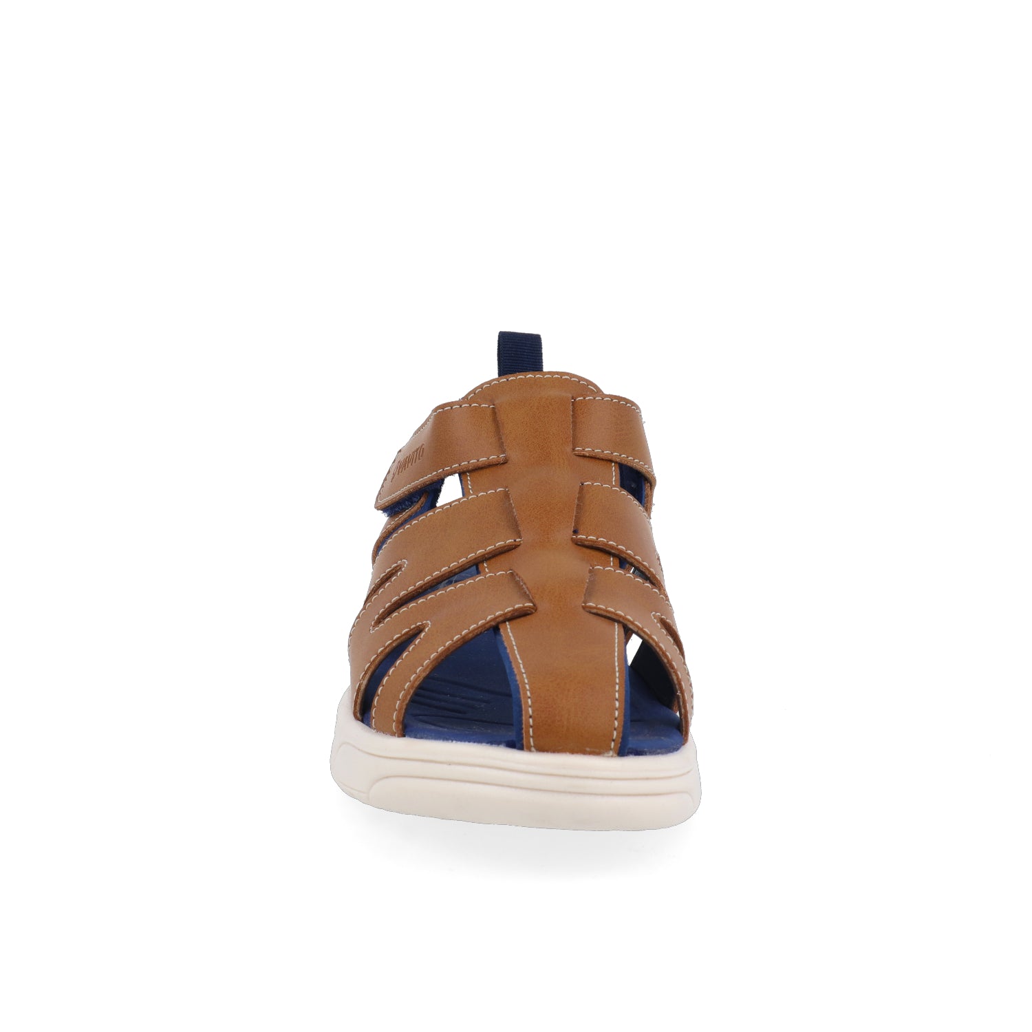 Sandalia Casual Vazza color Camel para Niño con ajuste de Velcro