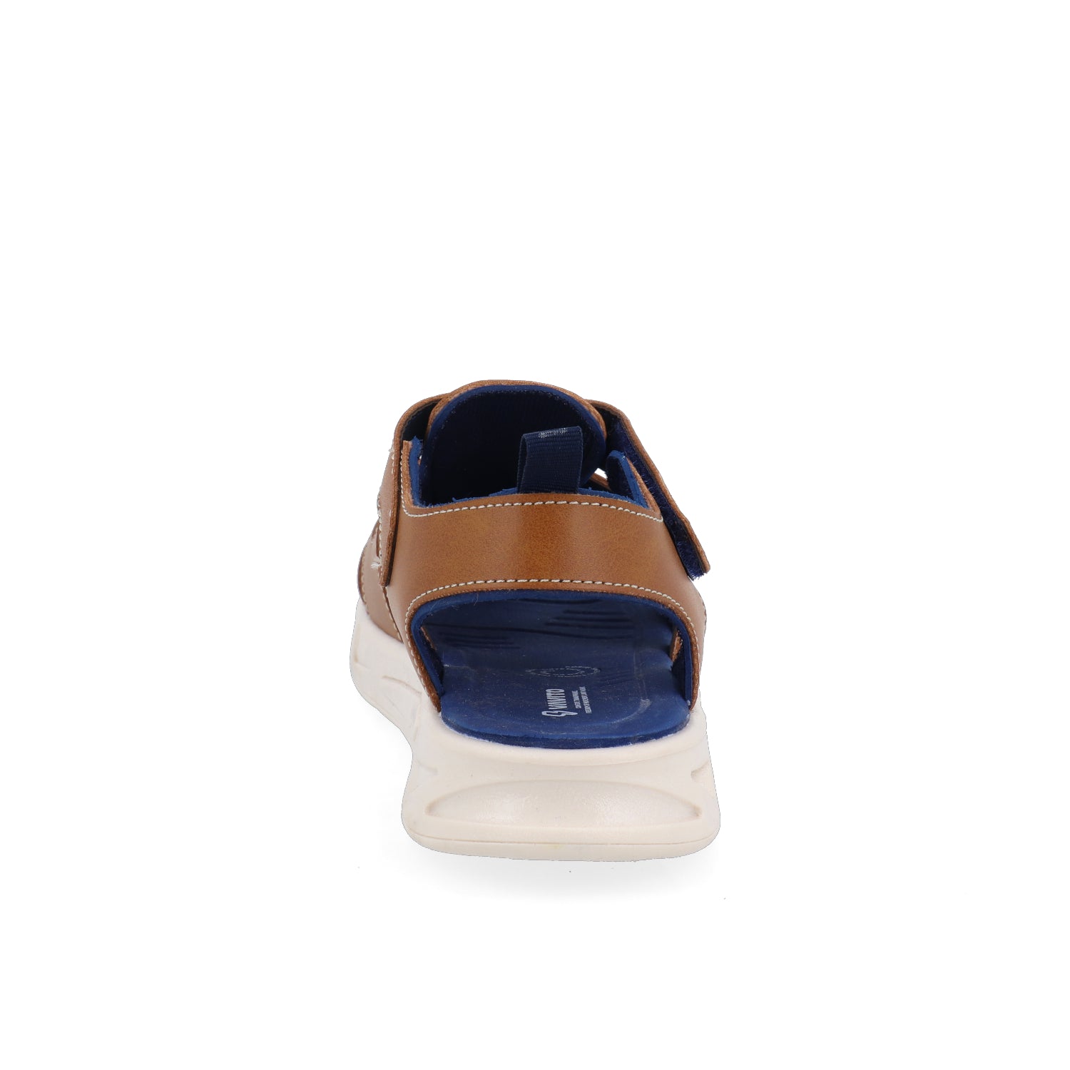 Sandalia Casual Vazza color Camel para Niño con ajuste de Velcro