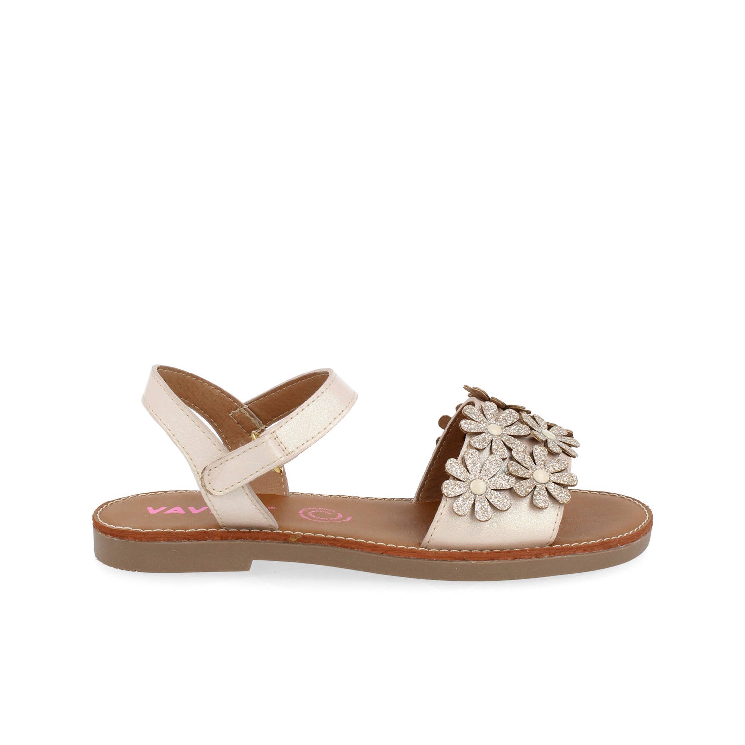 Sandalia Casual Vavito color Oro para Niña