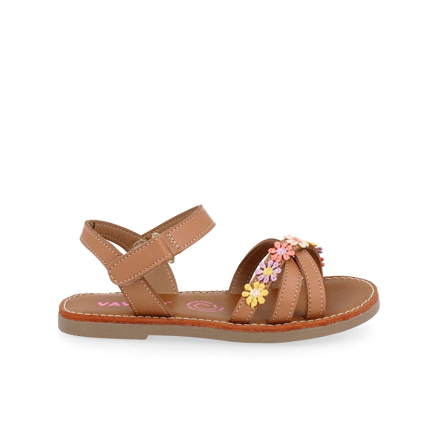 Sandalia Casual Vavito color Cognac para Niña