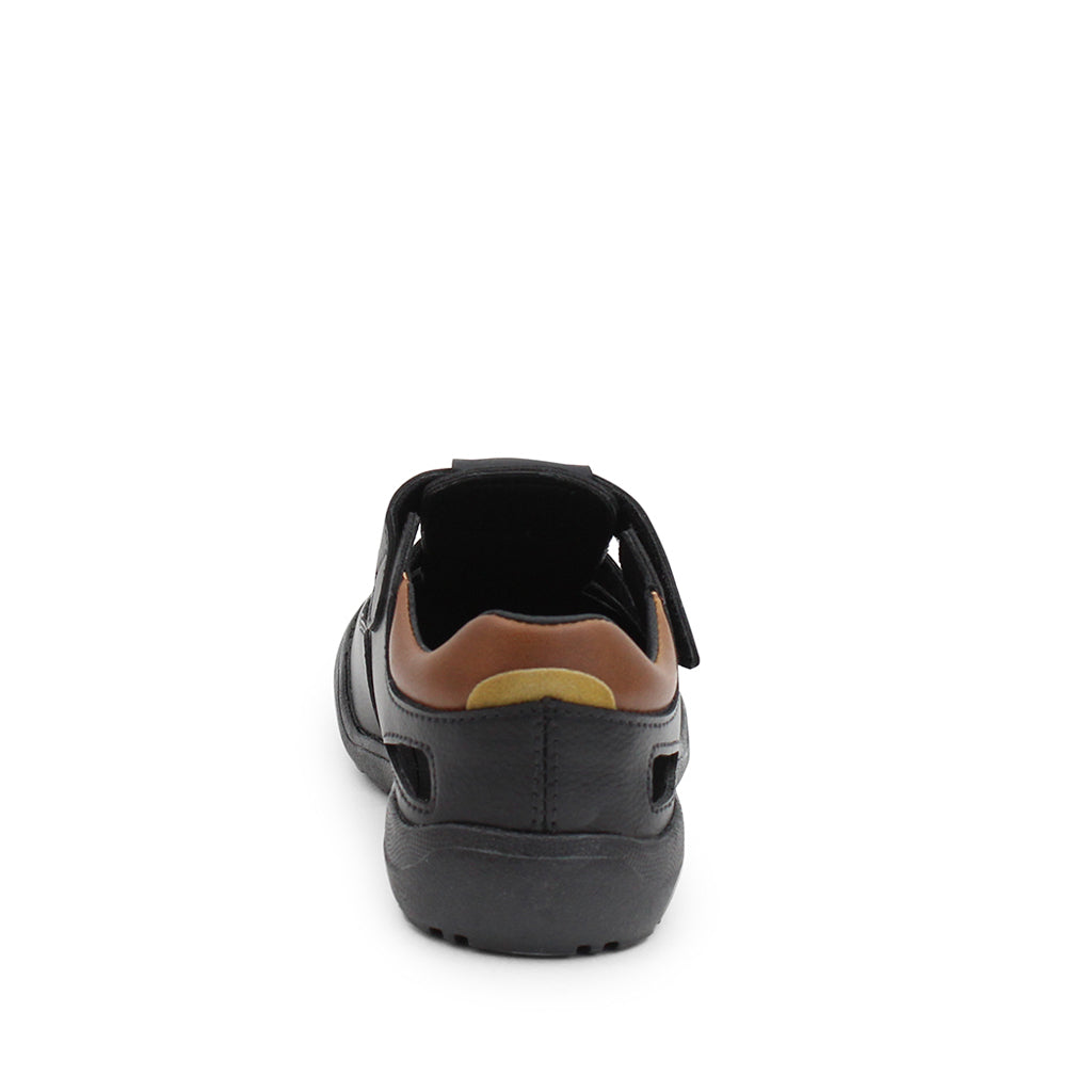 Sandalia Casual Vazza color Negro para Junior niño con ajuste de Velcro
