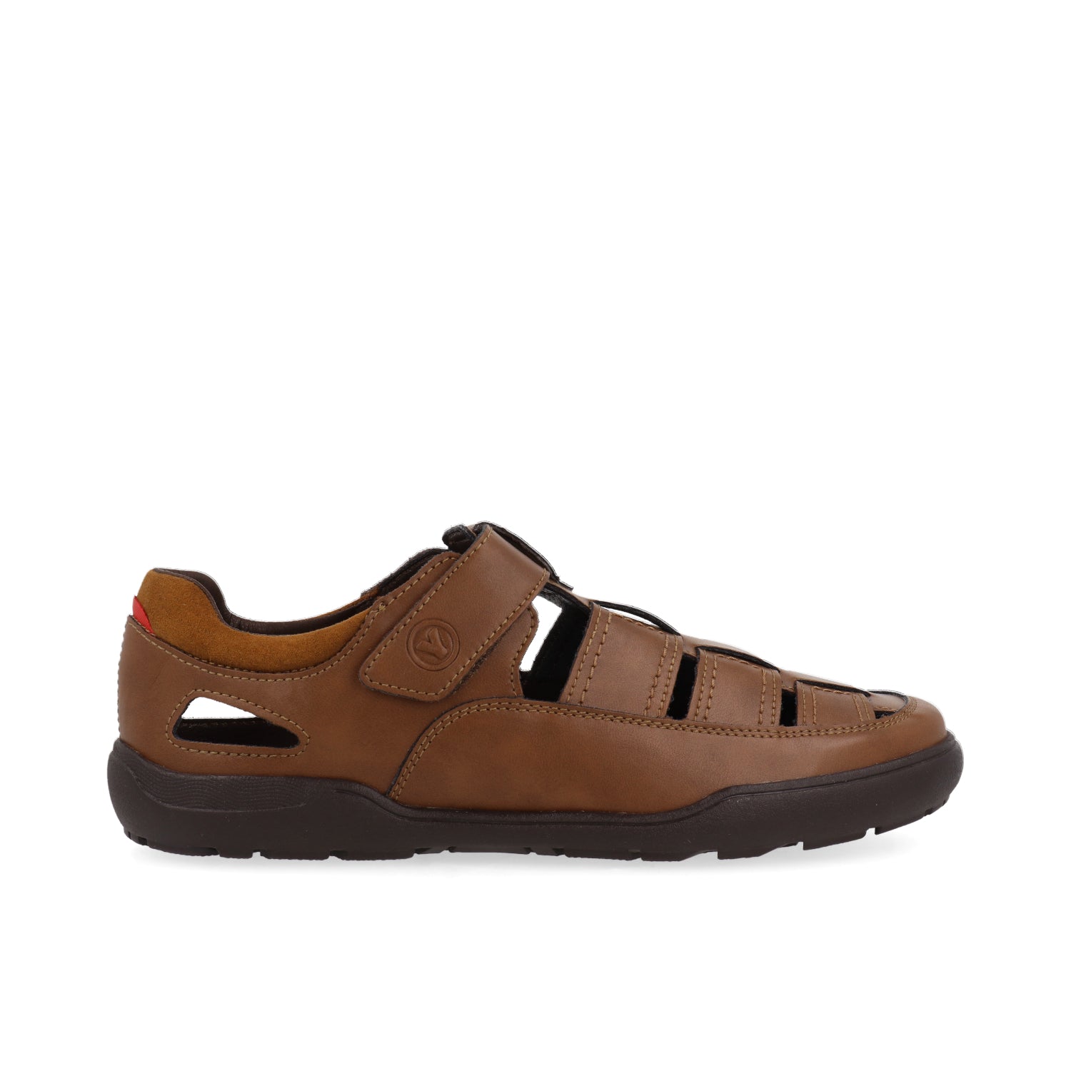 Sandalia Casual Vazza color Cafe para Junior niño con ajuste de Velcro