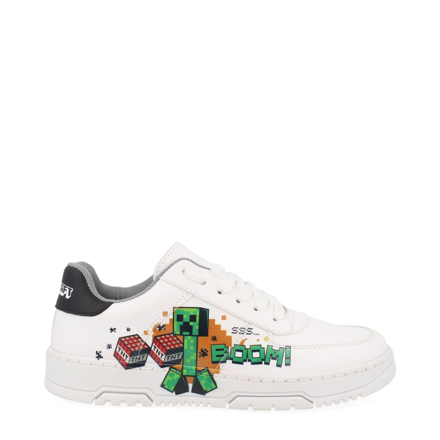 Tenis Estilo Urbano Yuyin color Blanco Minecraft para Junior Niño