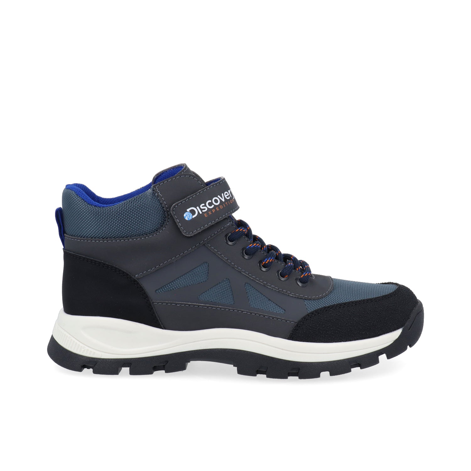 Botin Industrial Vazza color Gris con Azul para Junior Niño