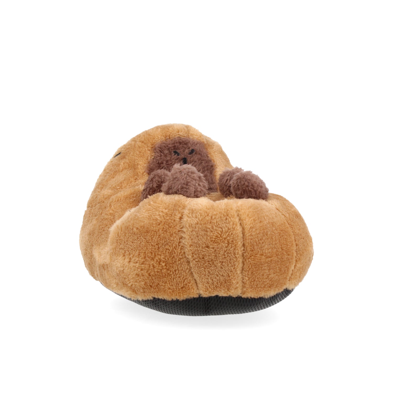 Pantufla Casual Yuyin color Cafe de capibara para Junior Niño