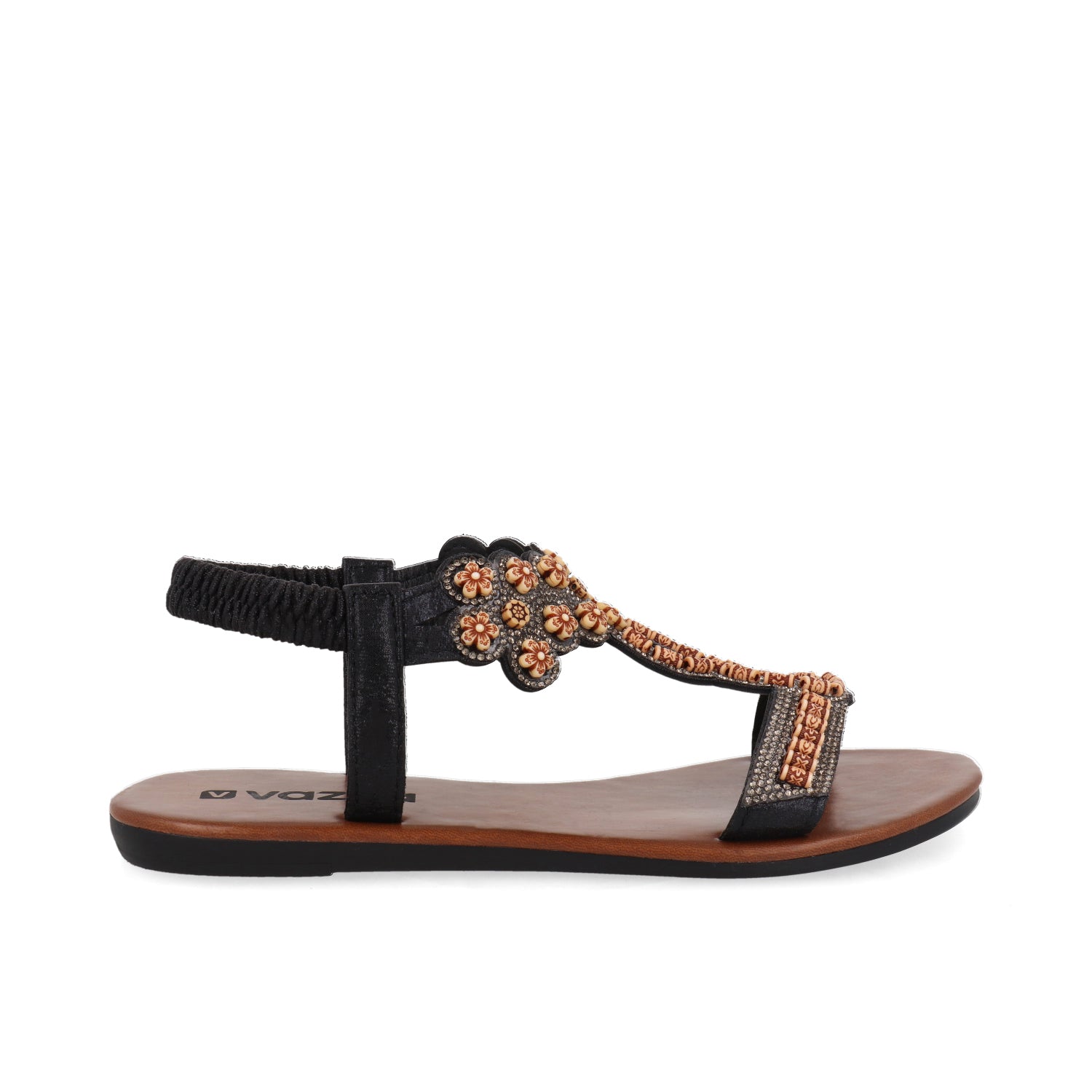 Sandalia Casual Vazza color Negro para Mujer