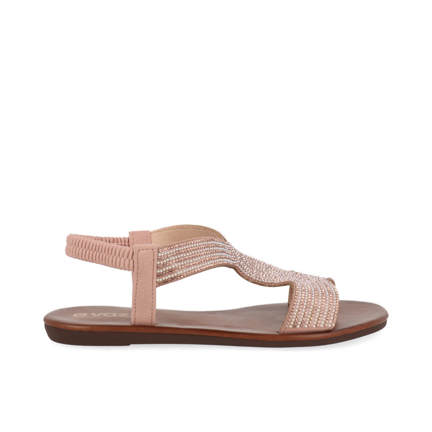 Sandalia Casual Vazza color Salmon para Mujer