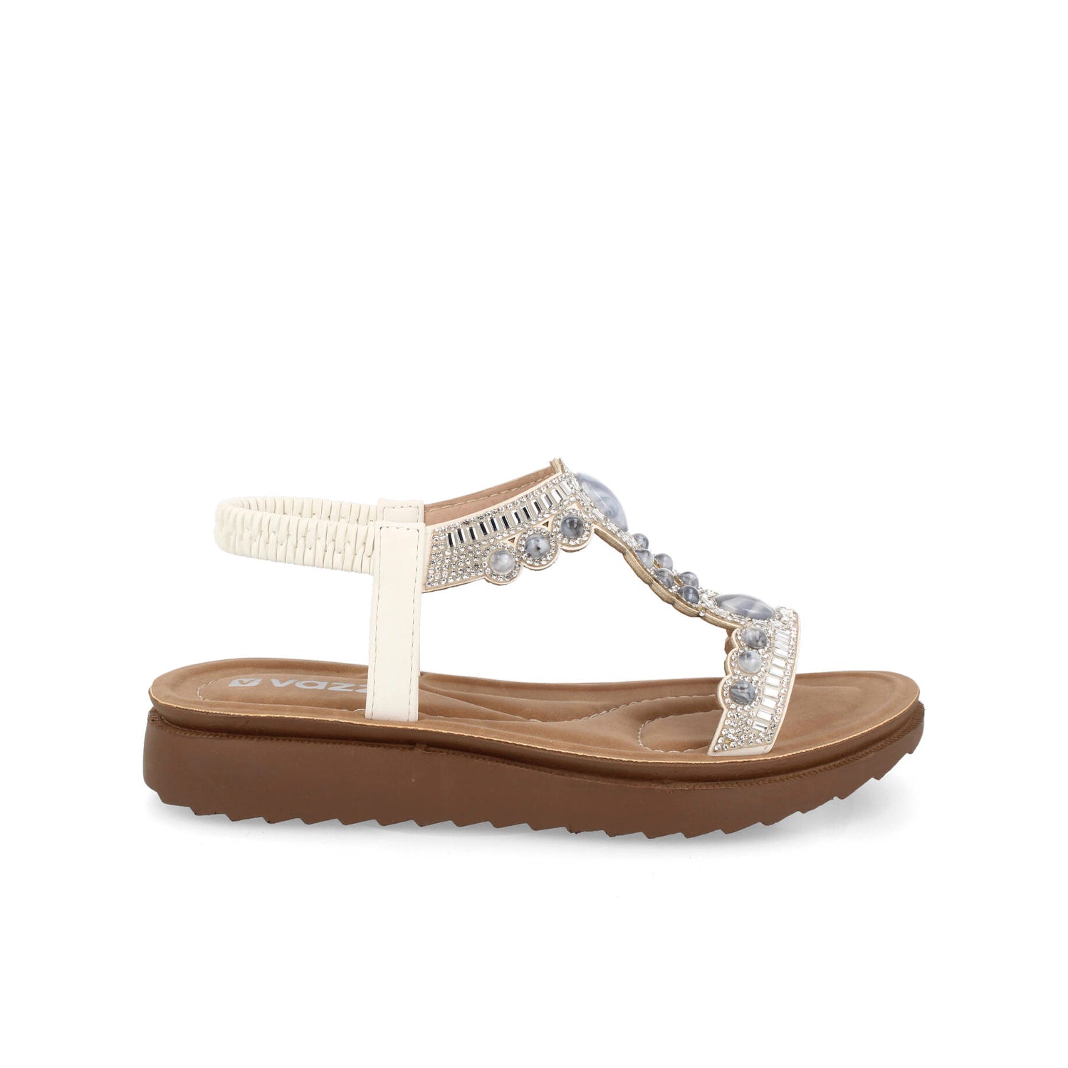 Sandalia Casual Vazza color Blanco para Mujer