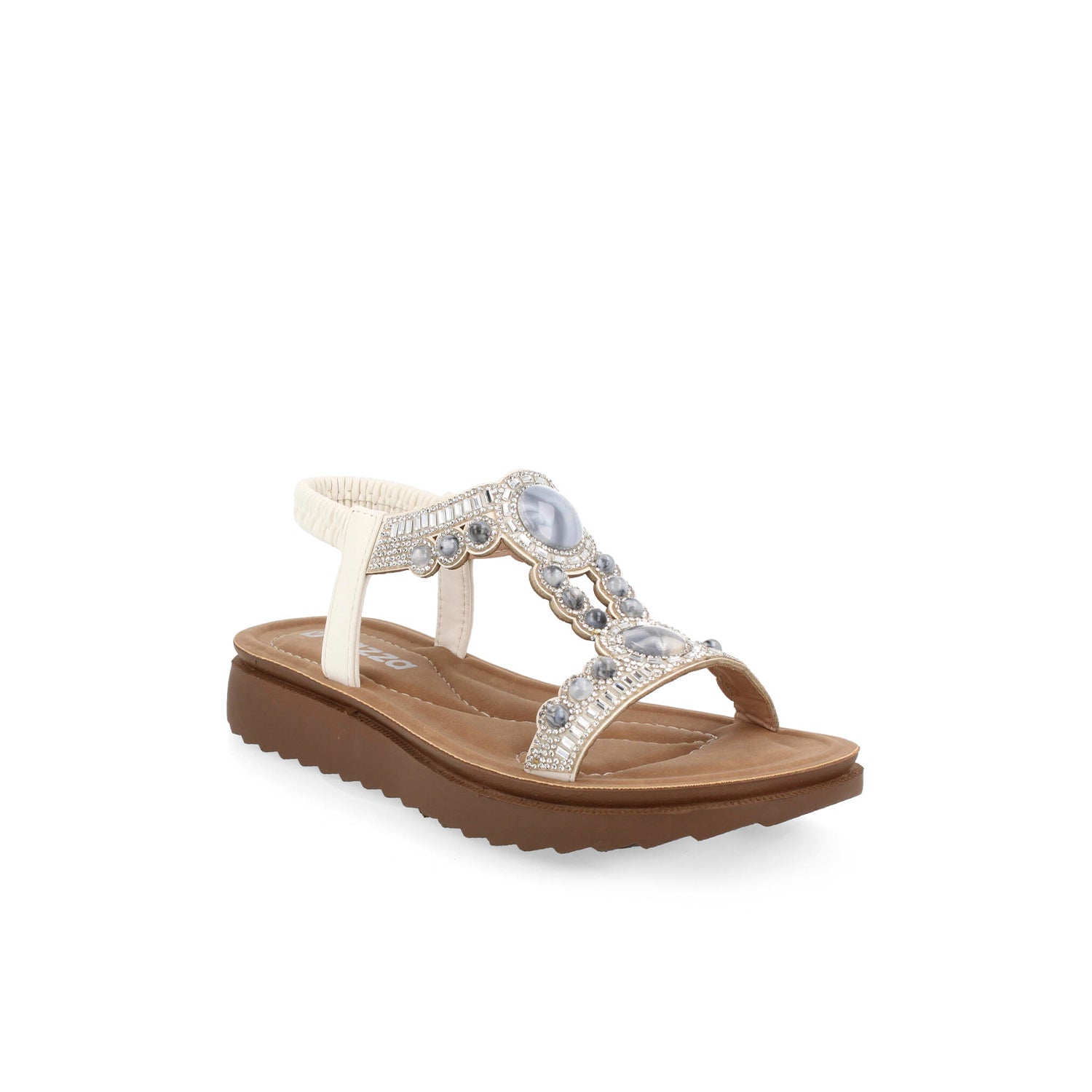 Sandalia Casual Vazza color Blanco para Mujer