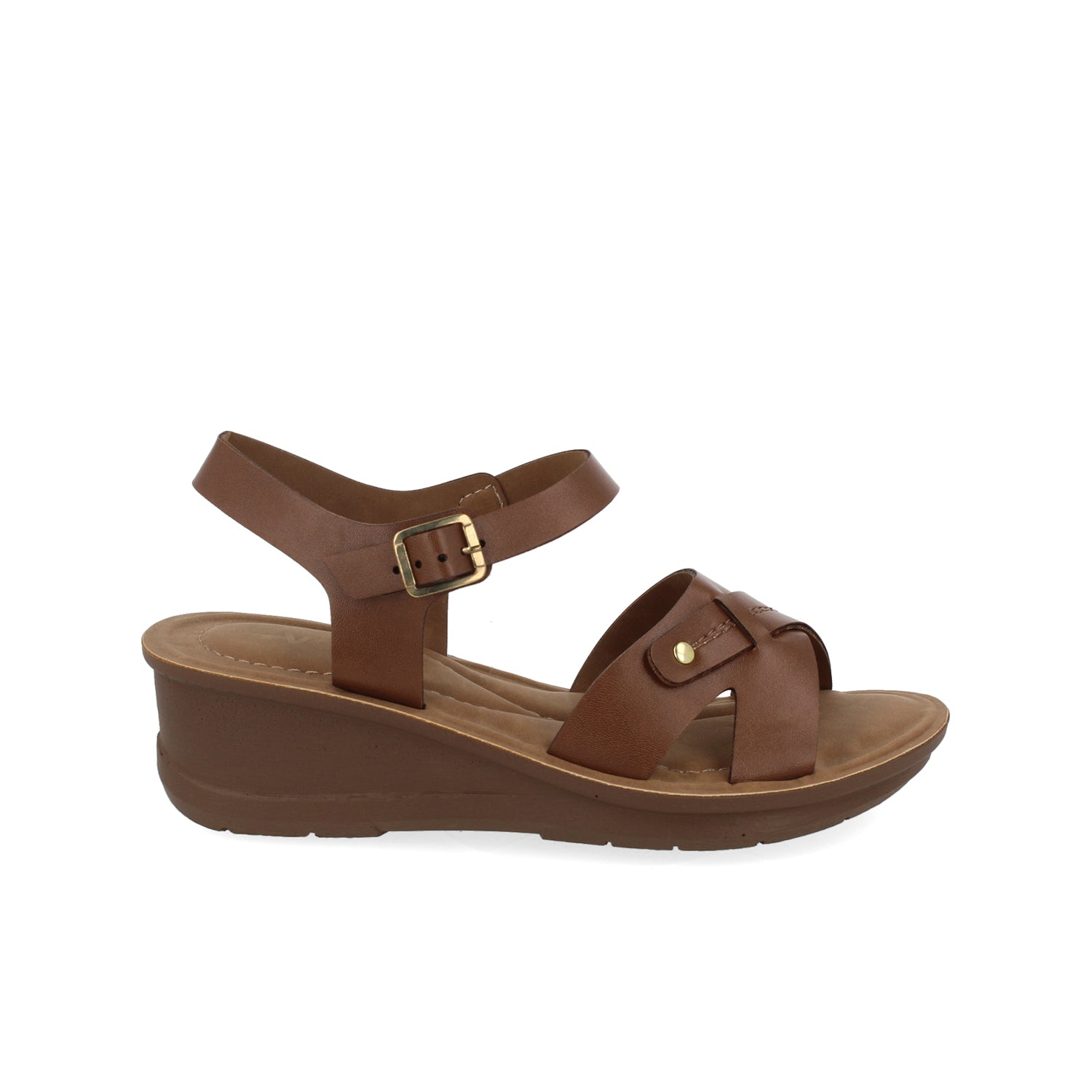 Sandalia Casual Vazza color Cafe para Mujer