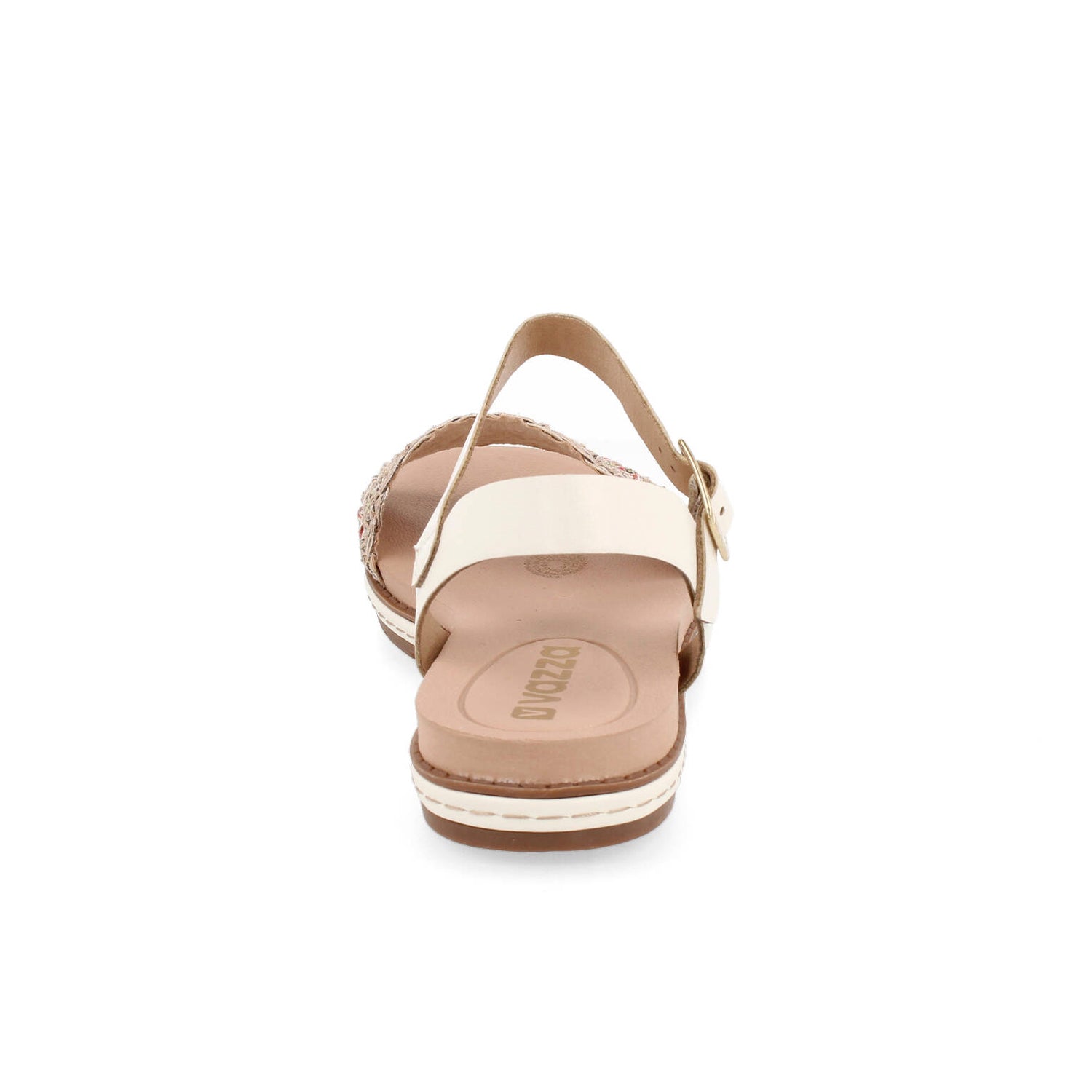 Sandalia Casual Vazza color Latte para Mujer