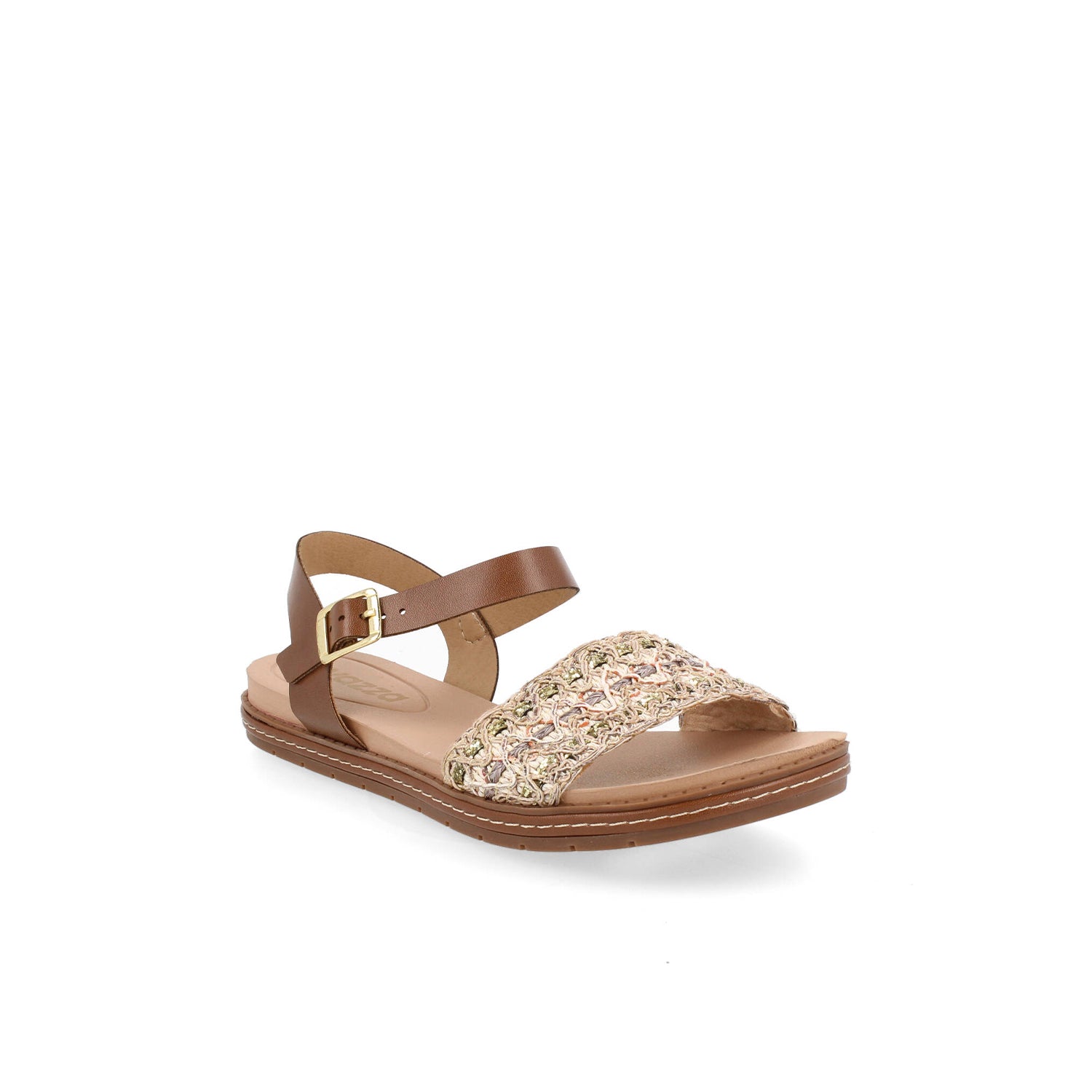 Sandalia Casual Vazza color Tan para Mujer