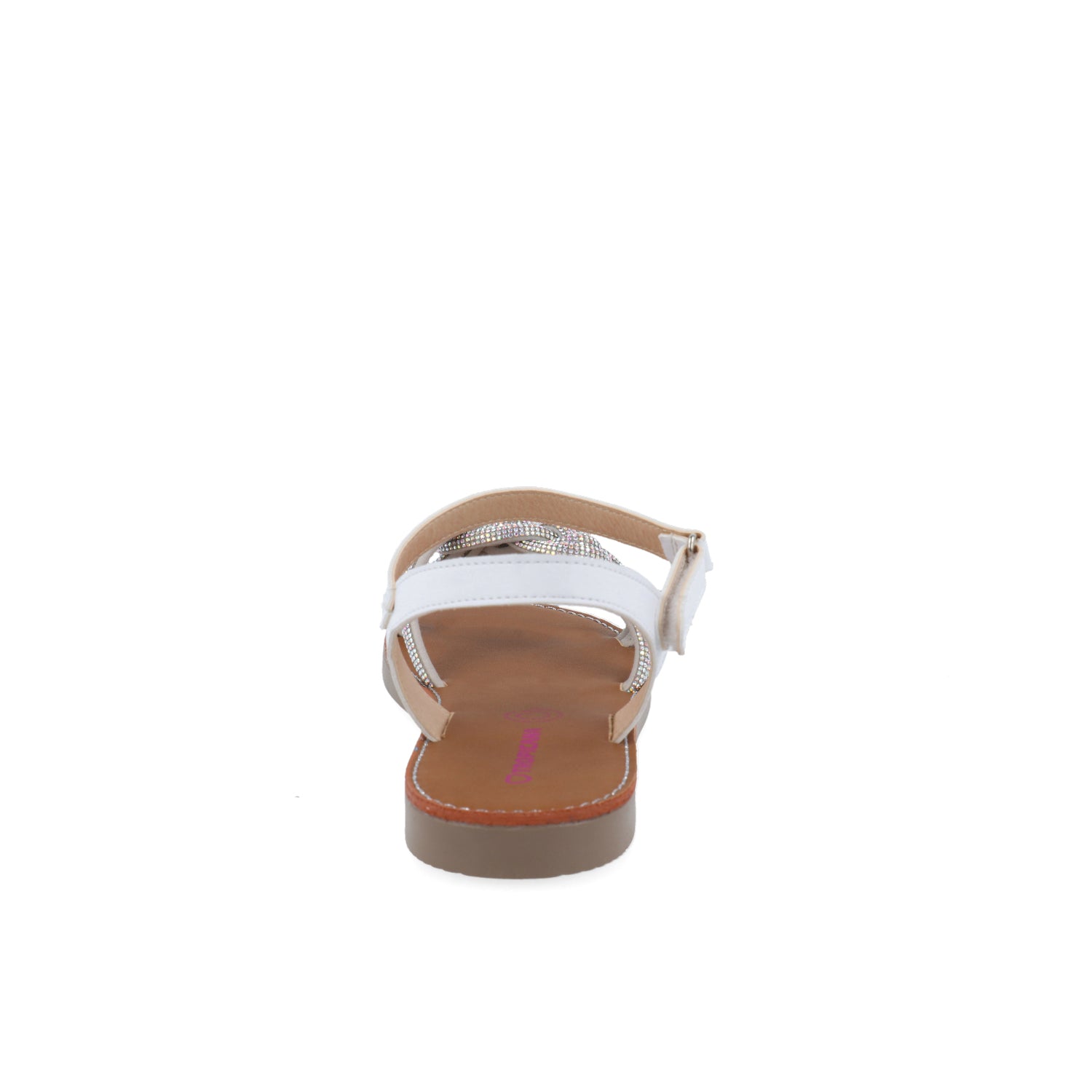 Sandalia Casual Vazza color Blanco para Junior Niña con Brillos