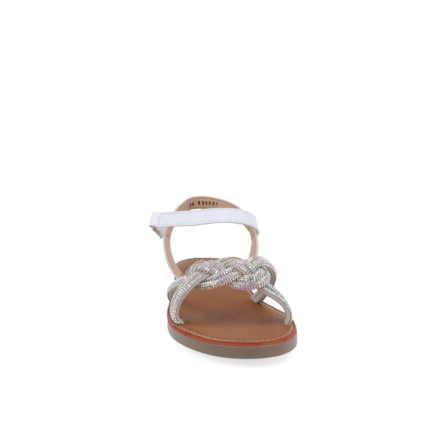Sandalia Casual Vazza color Blanco para Junior Niña con Brillos