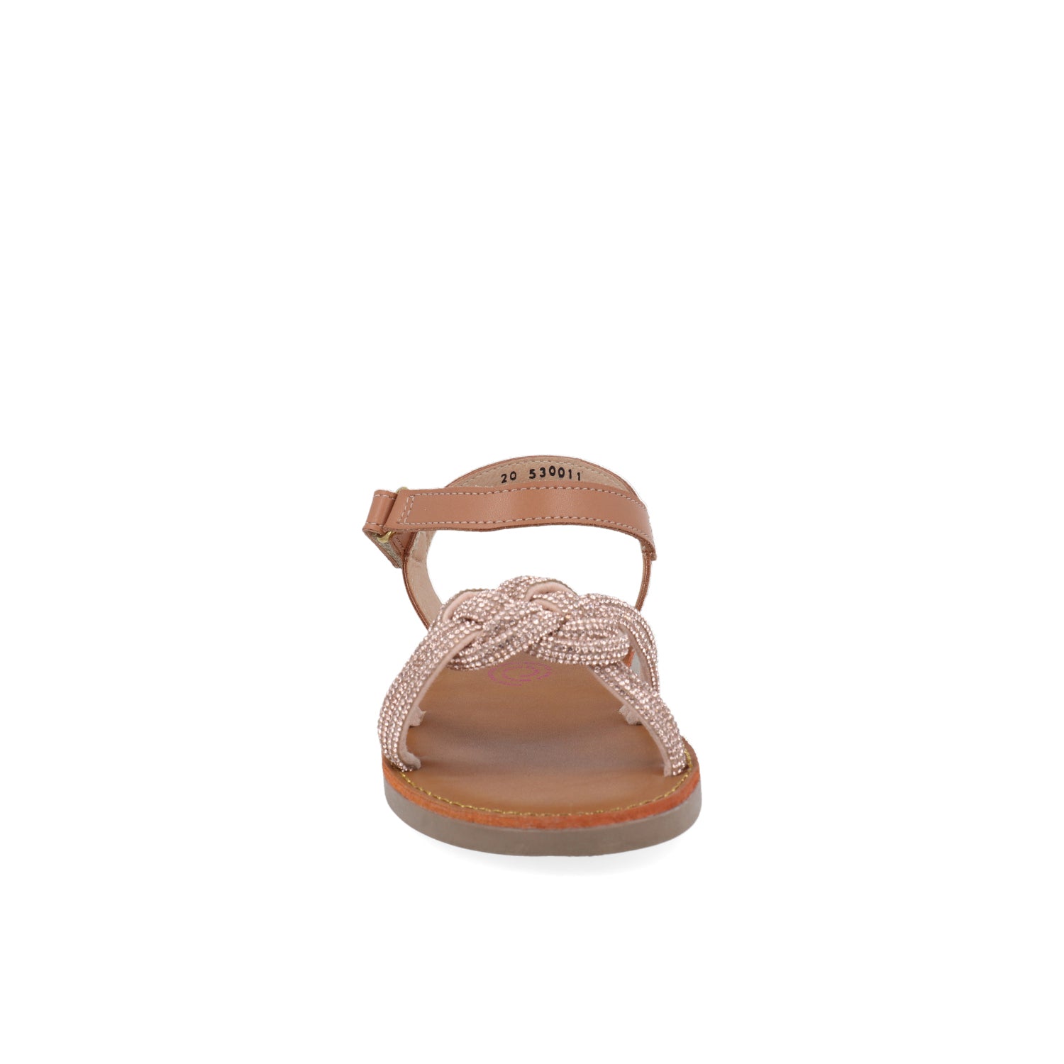 Sandalia Casual Vazza color Camel para Junior Niña con Brillos