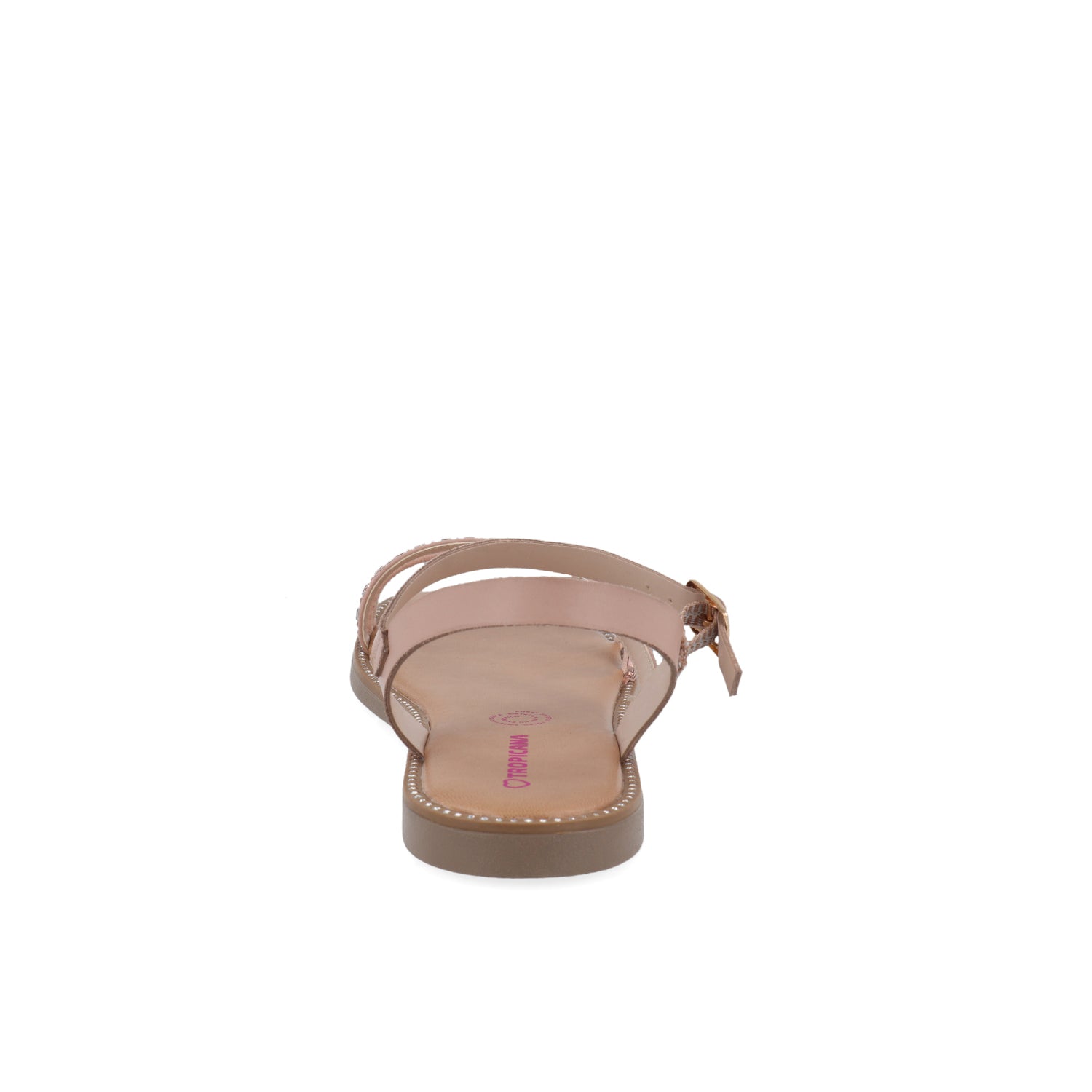 Sandalia Casual Vazza color Beige para Junior Niña con Brillos
