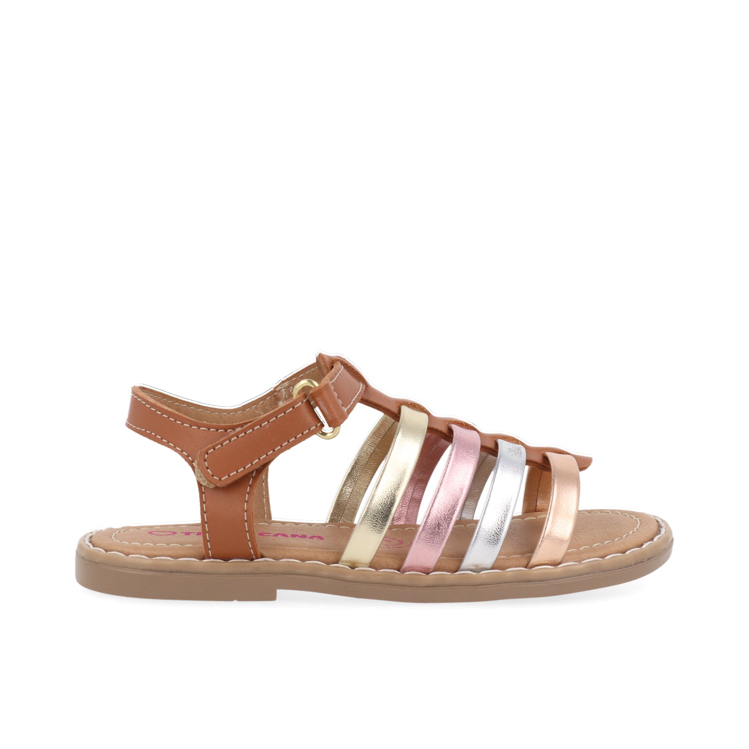 Sandalia Casual Vazza color Camel para nina