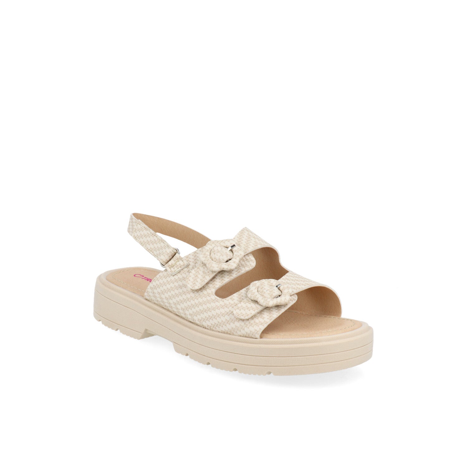 Sandalia Casual Tropicana color Beige con Blanco para Niña