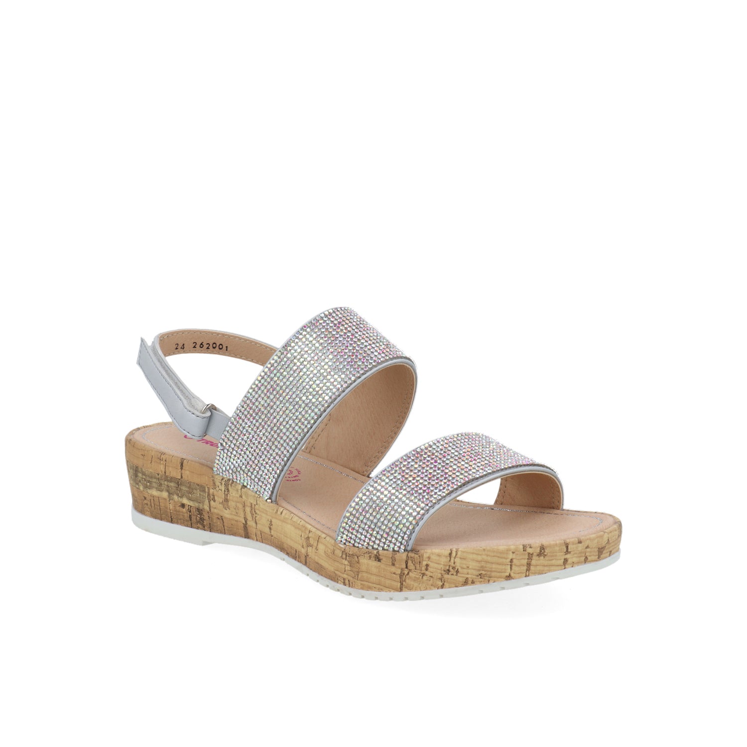 Sandalia Casual tropicana color plata para Junior Niña