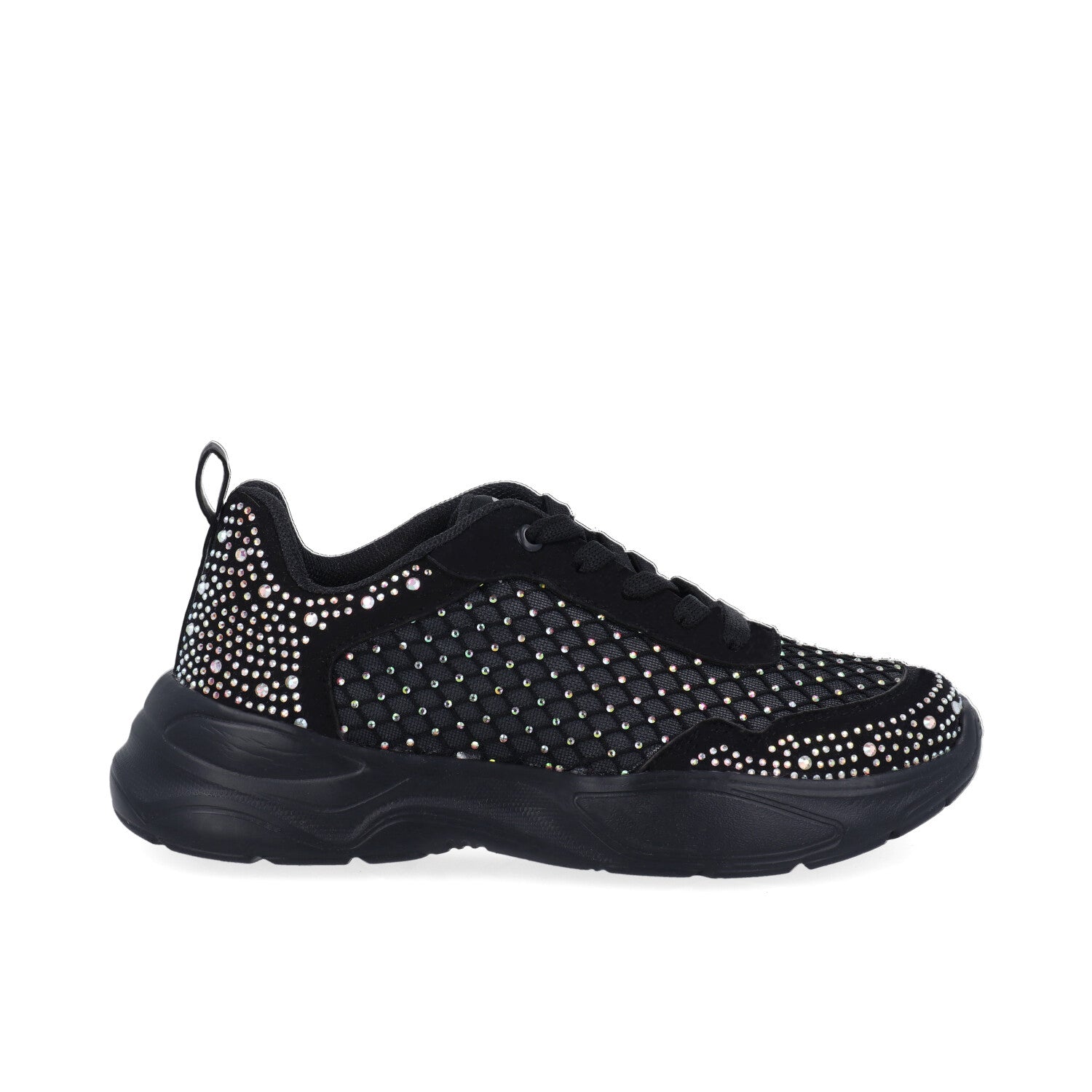 Tenis Urbano Tropicana color Negro para Niña con Brillos