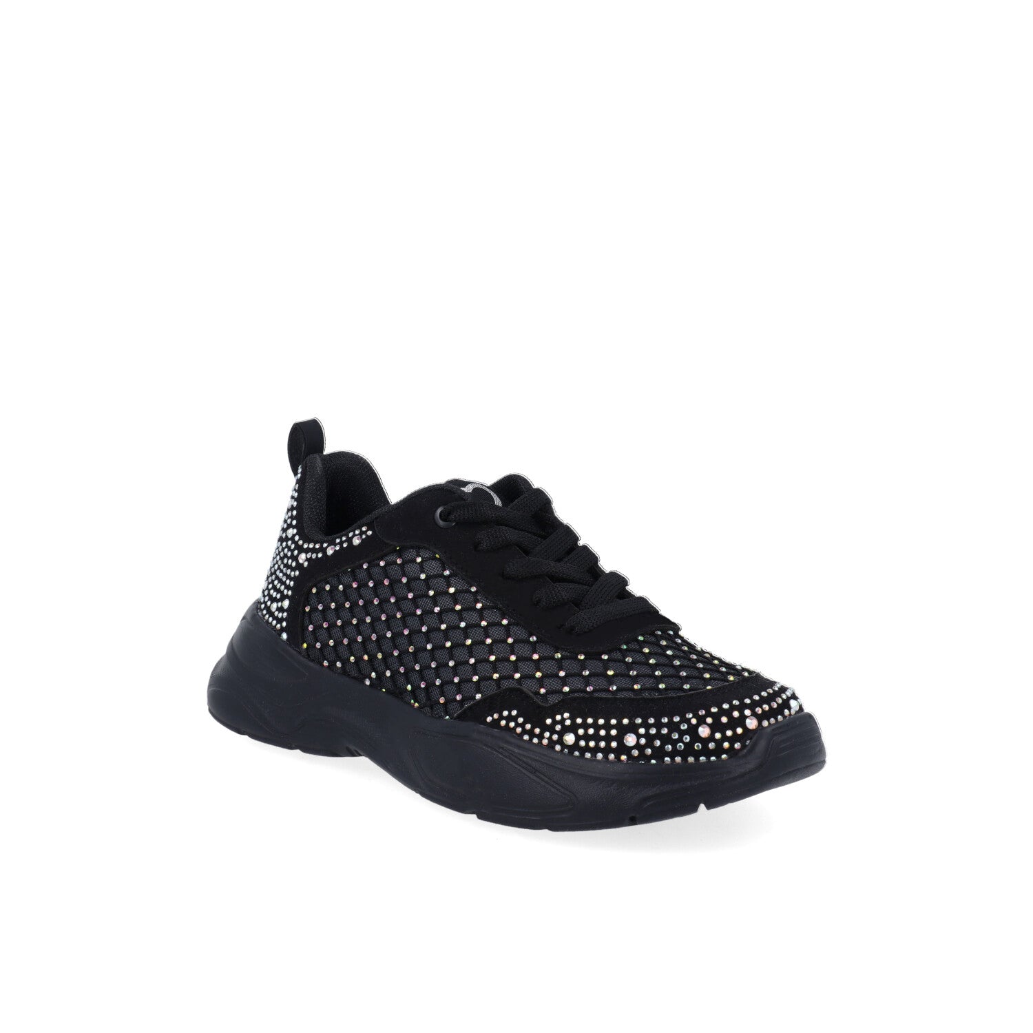 Tenis Urbano Tropicana color Negro para Niña con Brillos