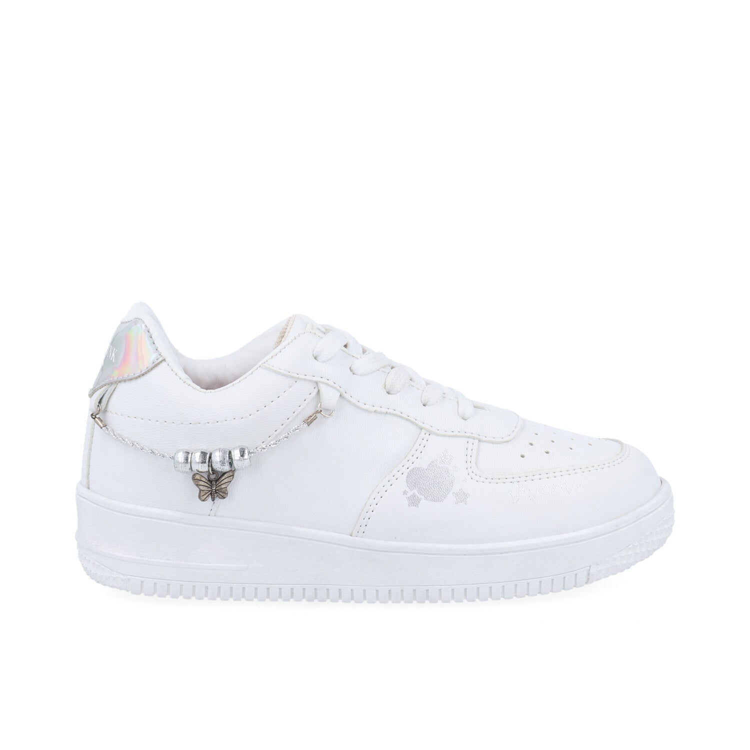 Tenis Urbano Vazza color Blanco para Niña con Detalle de mariposa