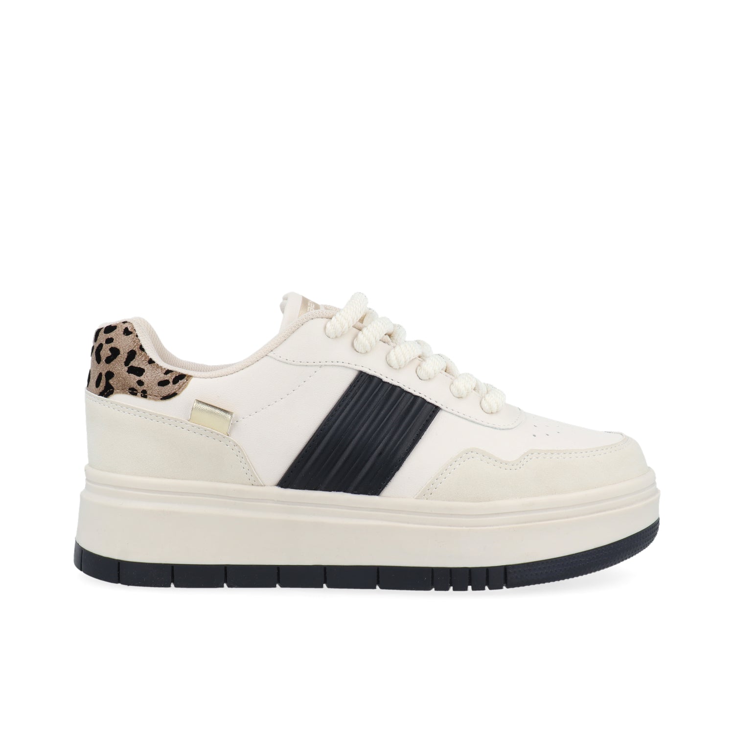 Tenis Urbano Vazza color Latte con Negro para Mujer