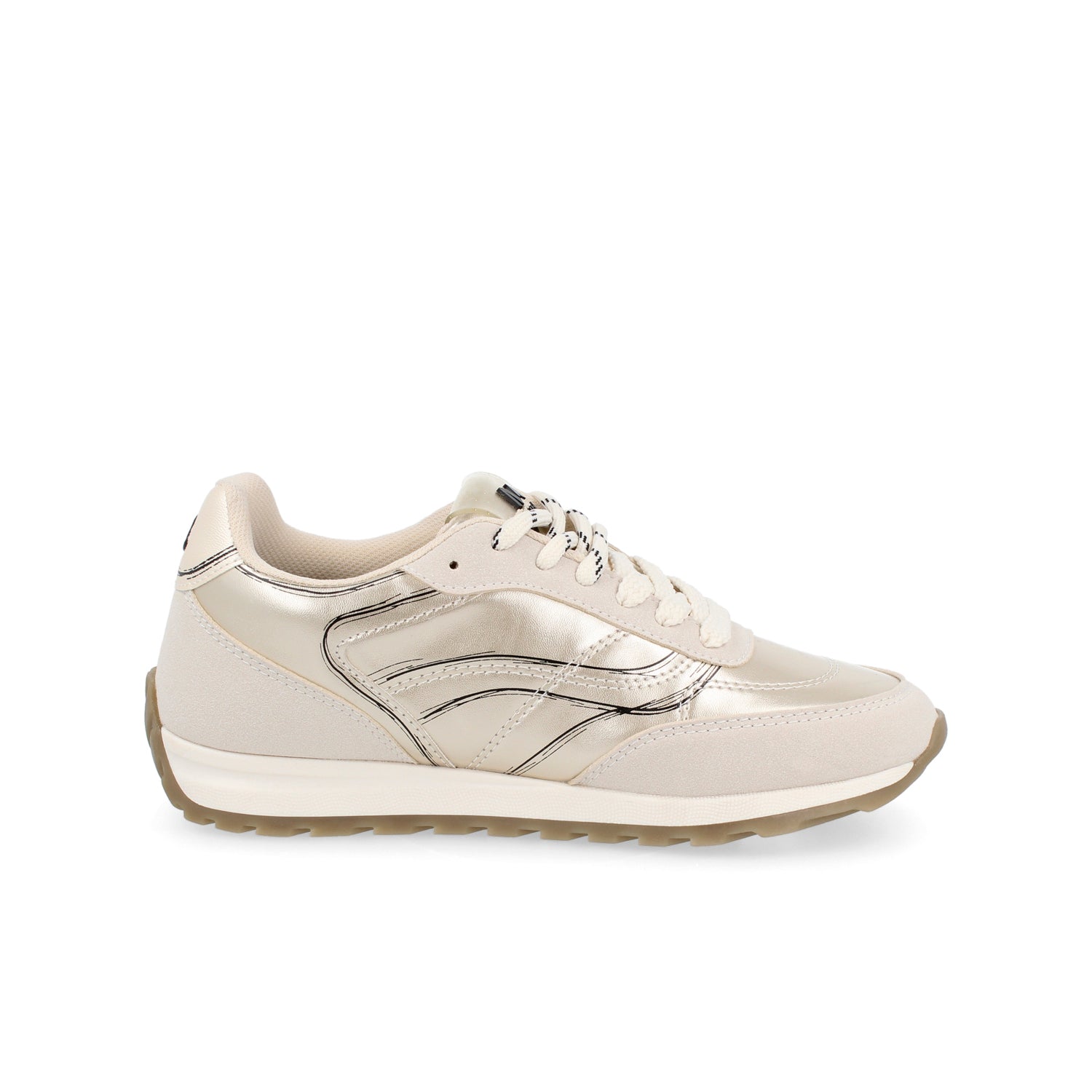 Tenis Urbano Clasben color Oro para Mujer