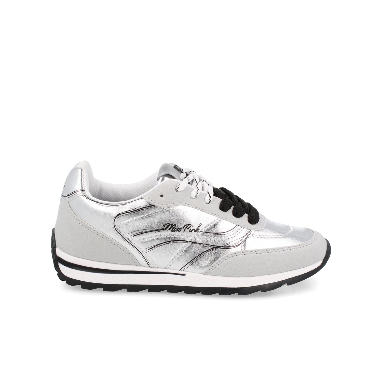 Tenis Urbano Clasben color Plata para Mujer