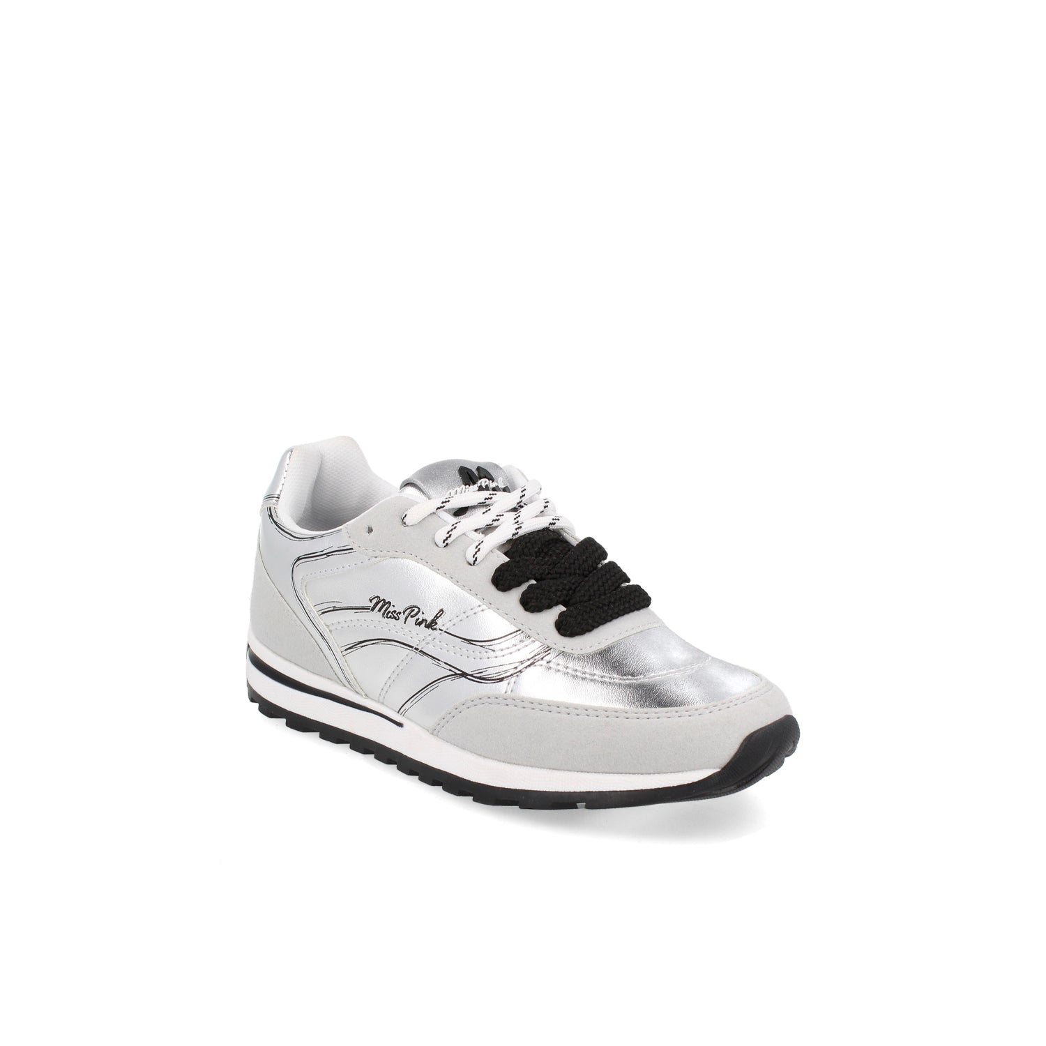 Tenis Urbano Clasben color Plata para Mujer