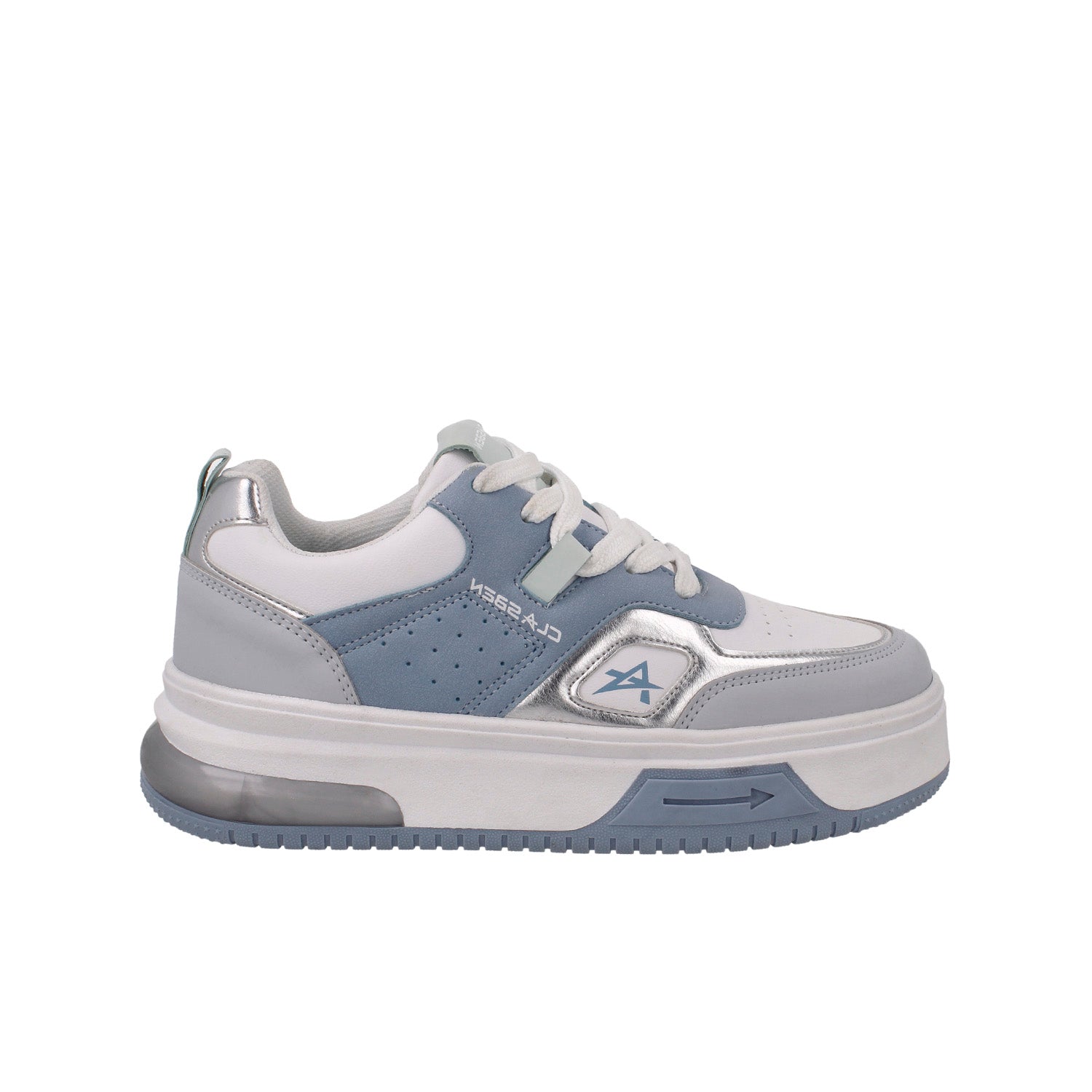 Tenis Urbano Vazza color Blanco con Azul cielo para Mujer