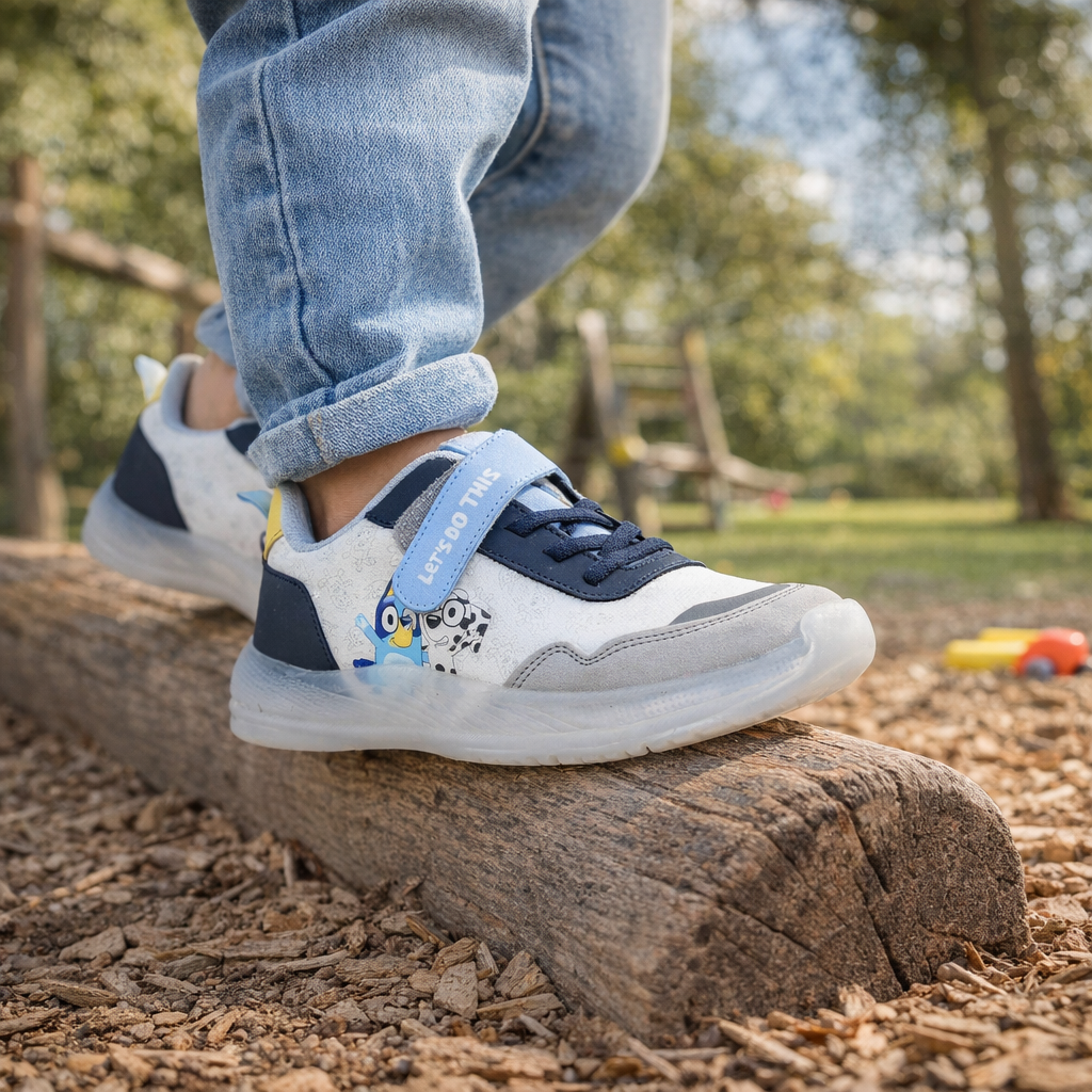 Tenis Urbano Tropicana color Blanco con estampado de Bluey para Niño