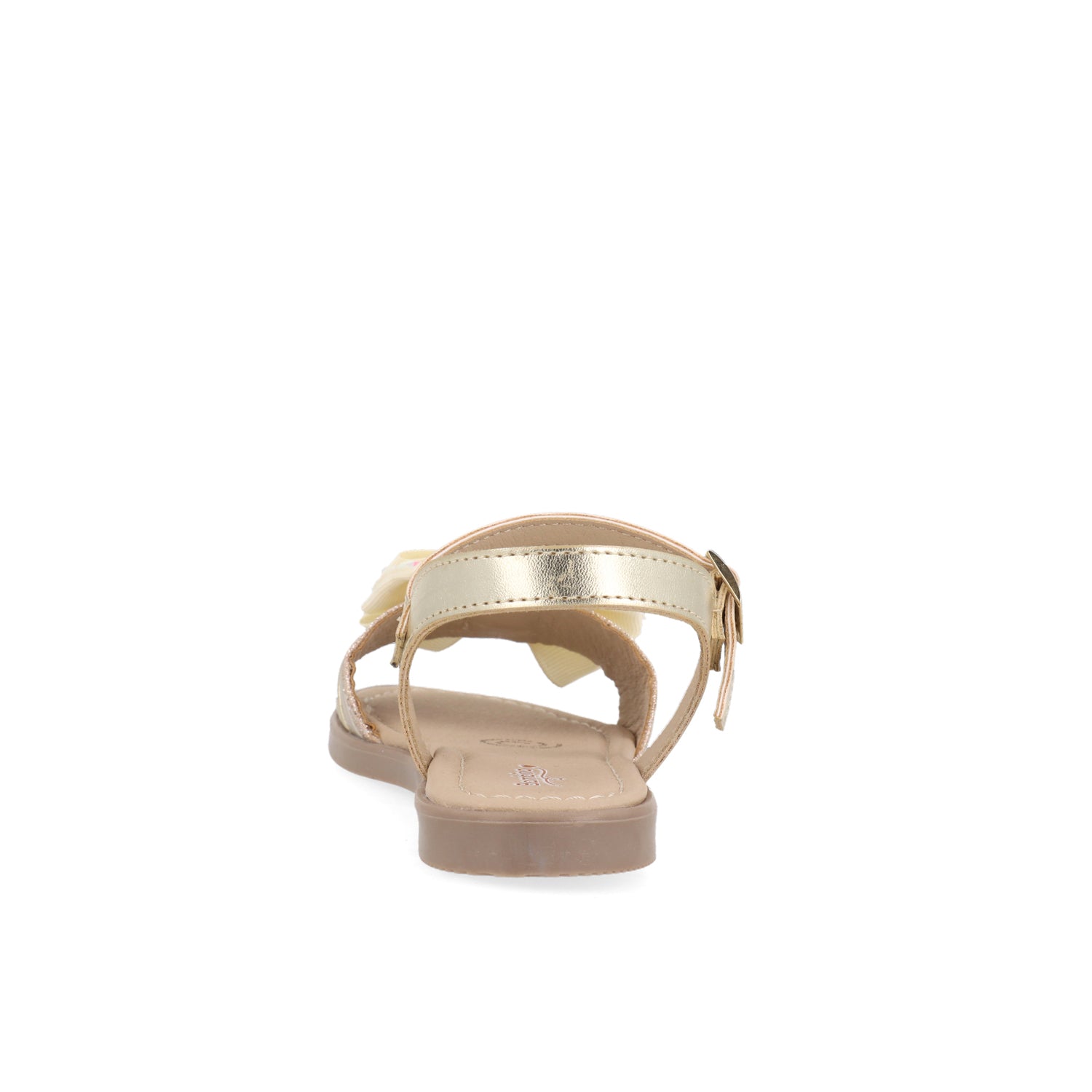 Sandalia Casual Vazza color Oro para niña con detalle de moño