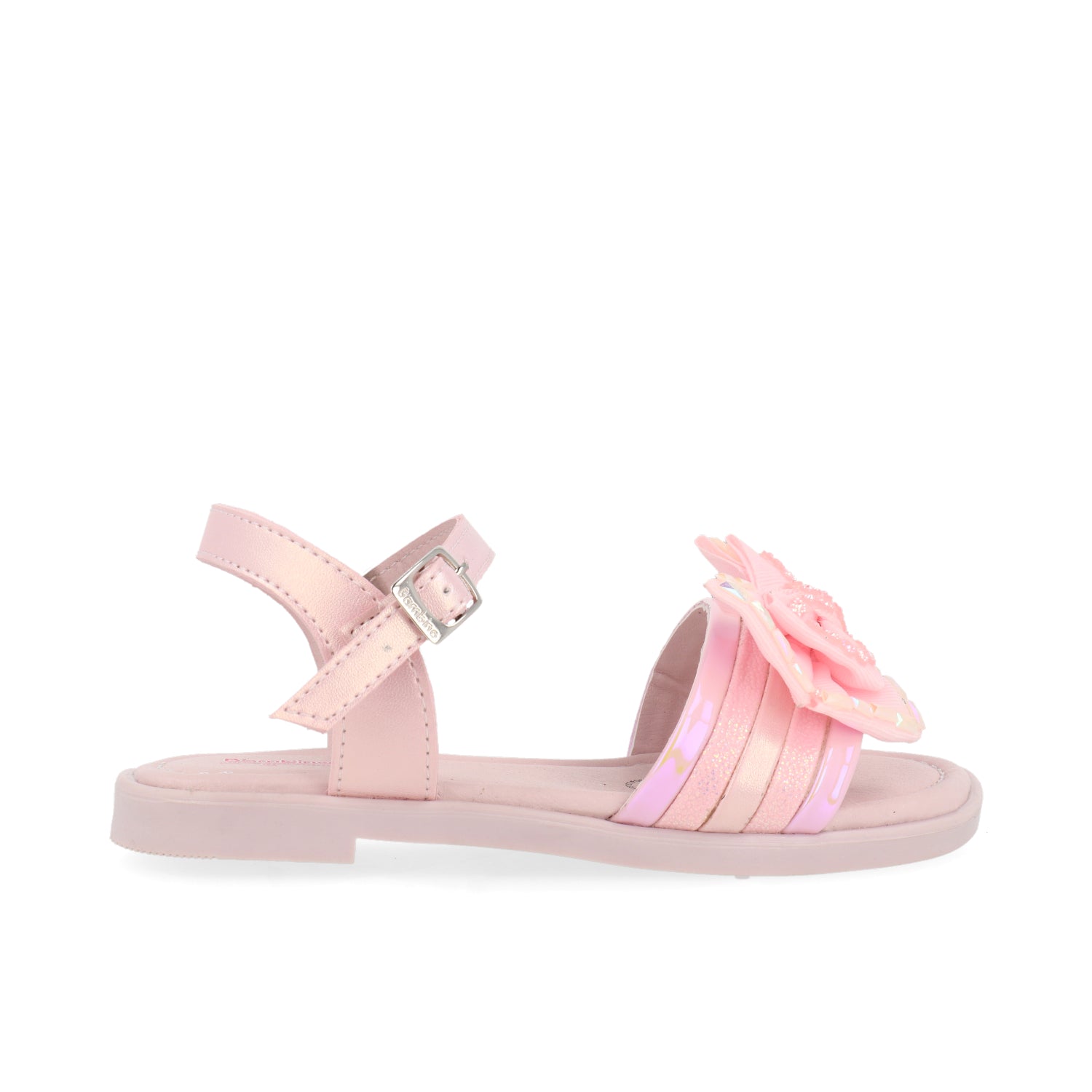 Sandalia Casual Vazza color Rosa para niña con detalle de moño