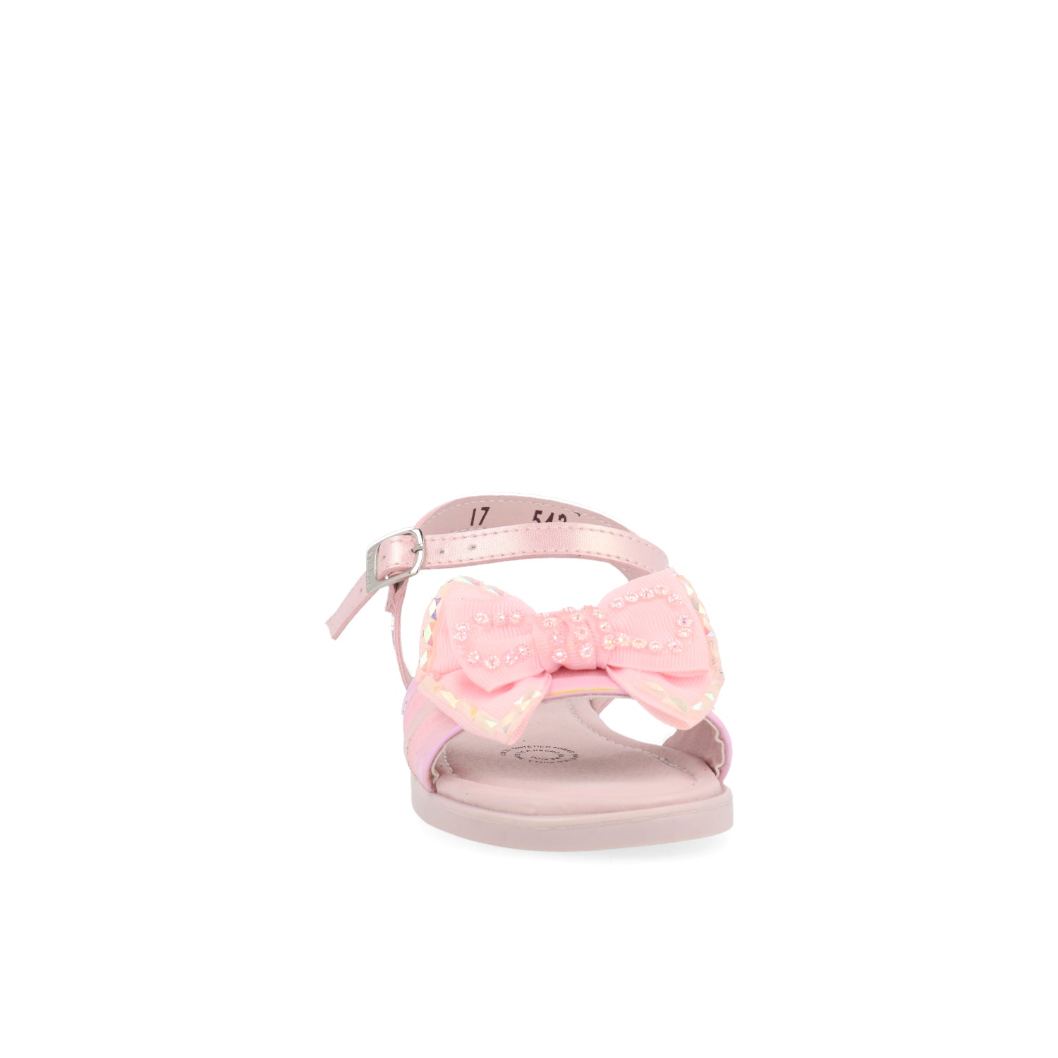 Sandalia Casual Vazza color Rosa para niña con detalle de moño