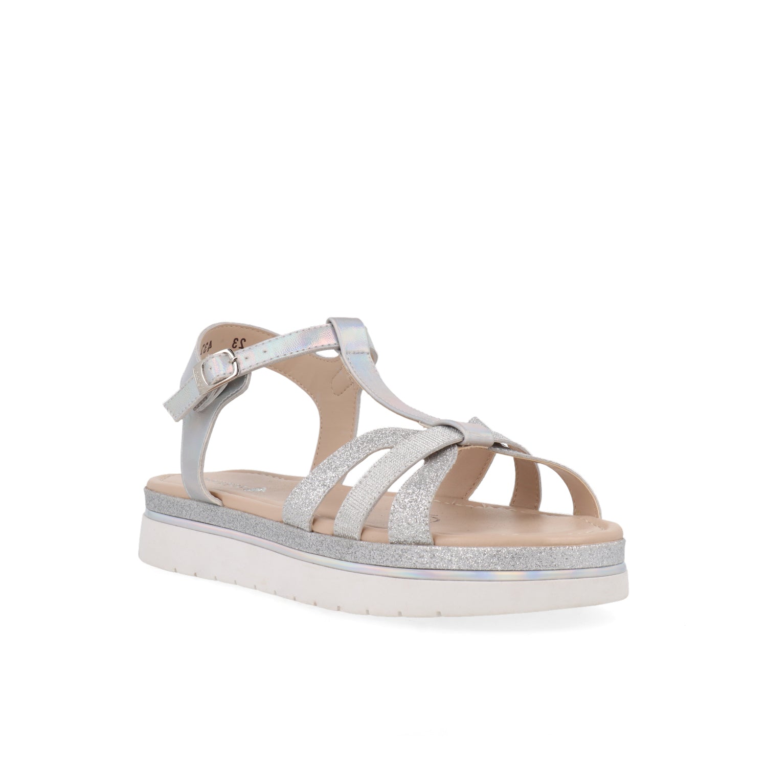 Sandalia Casual Vazza color Plata para Junior niña