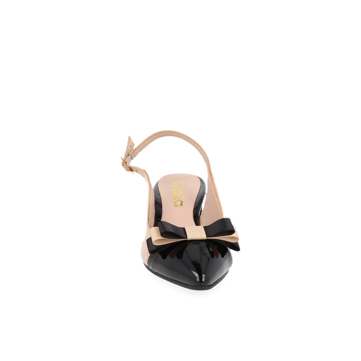Zapatilla De Vestir Vazza color Nude con Negro para Mujer