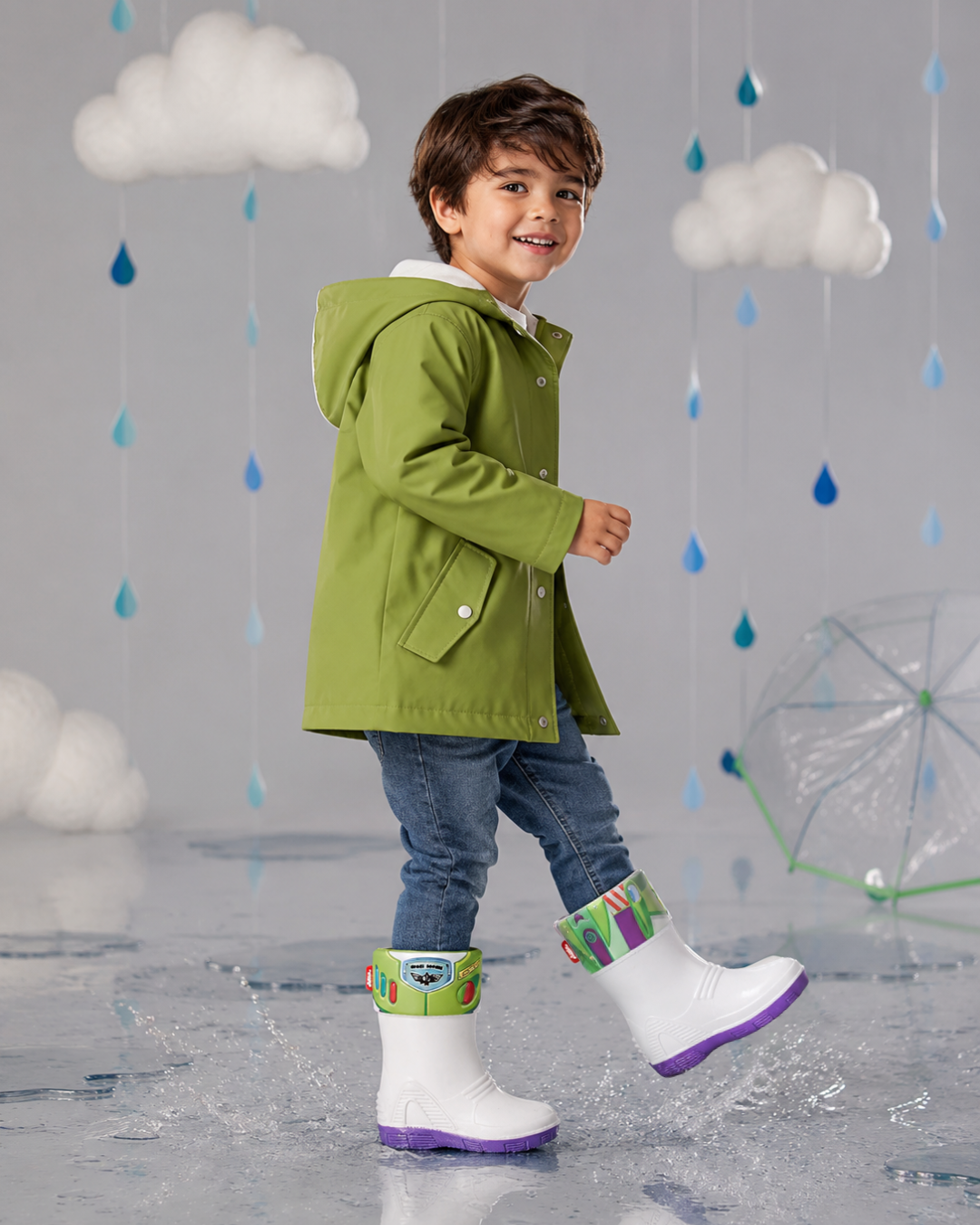 Bota de Lluvia Bubble Gummers Toy Story color Blanco para Niño