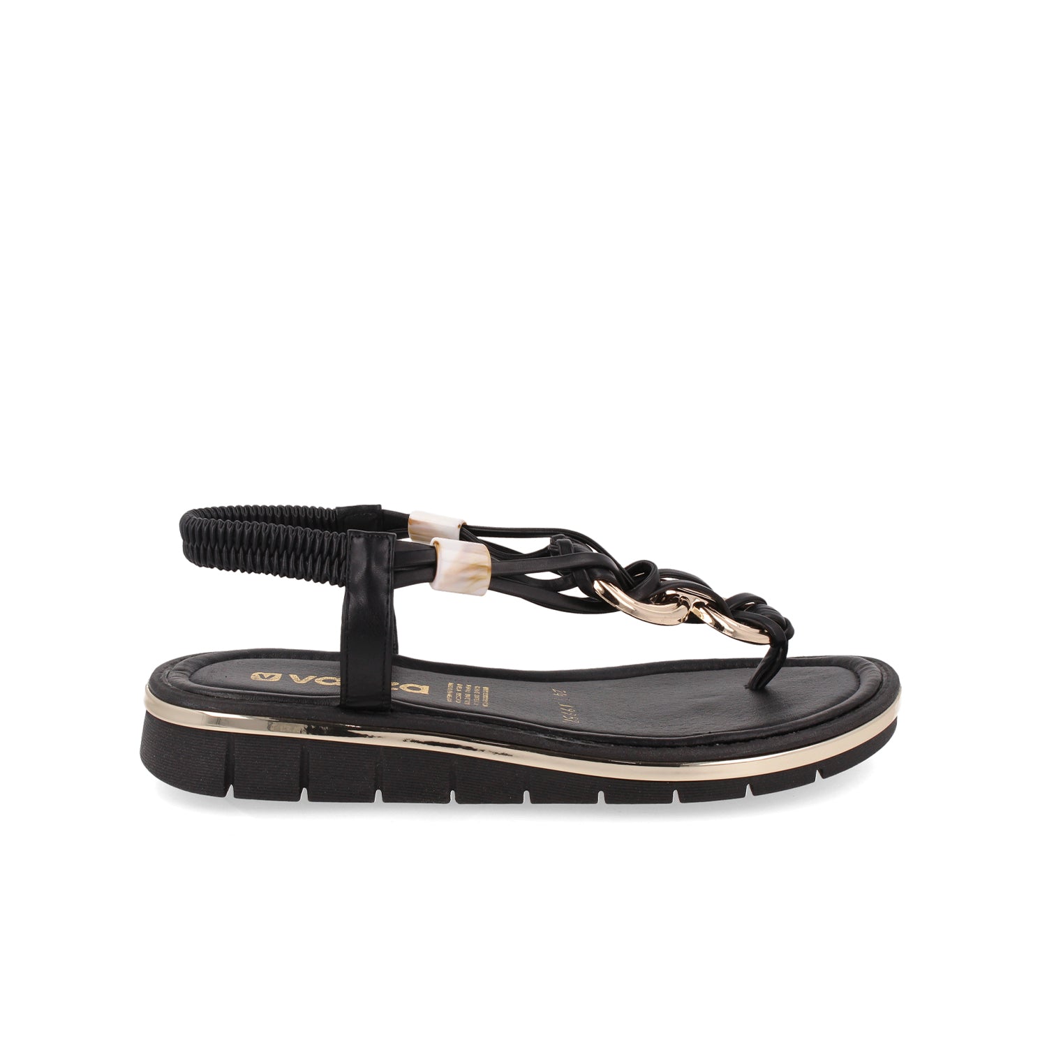 Sandalia Casual Vazza color Negro para Mujer