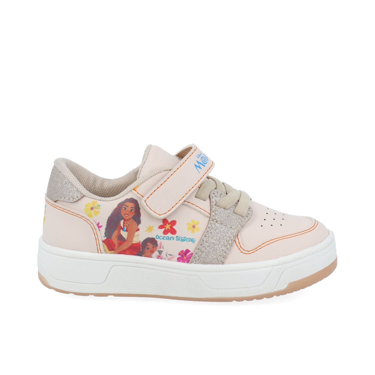 Tenis Urbano Vazza de Moana 2 color Latte para Niña