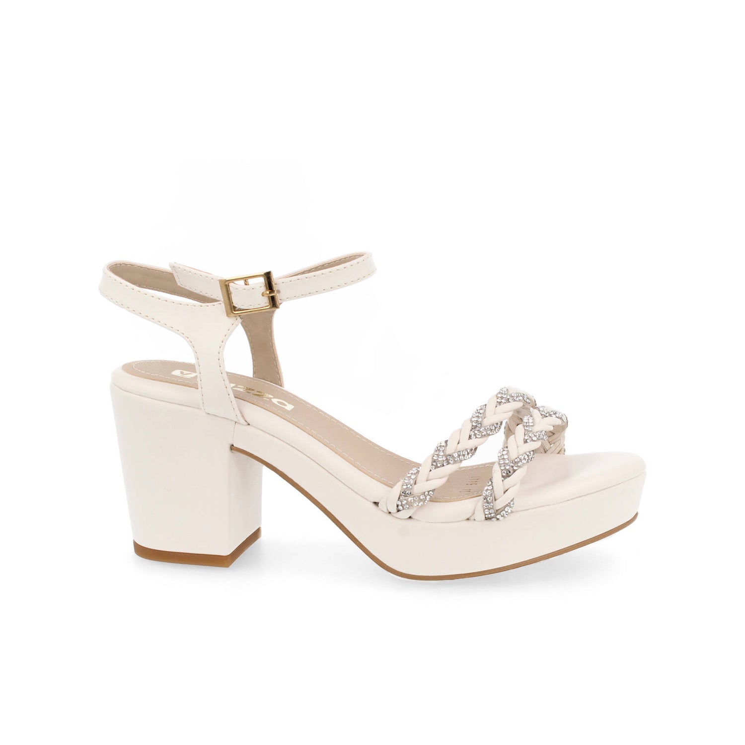 Zapatilla de Fiesta Vazza color Latte para Mujer