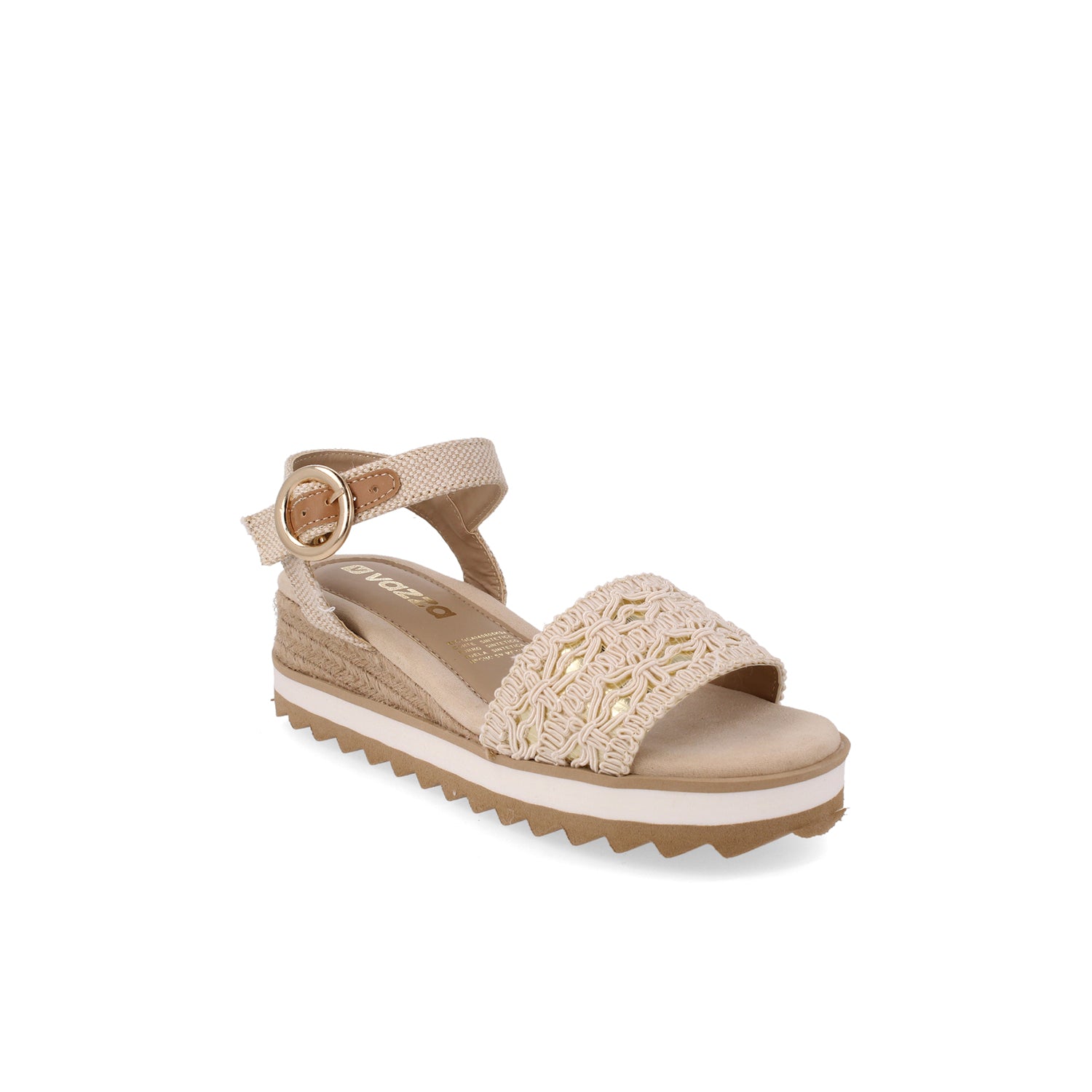 Sandalia Casual Vazza color Latte para Mujer