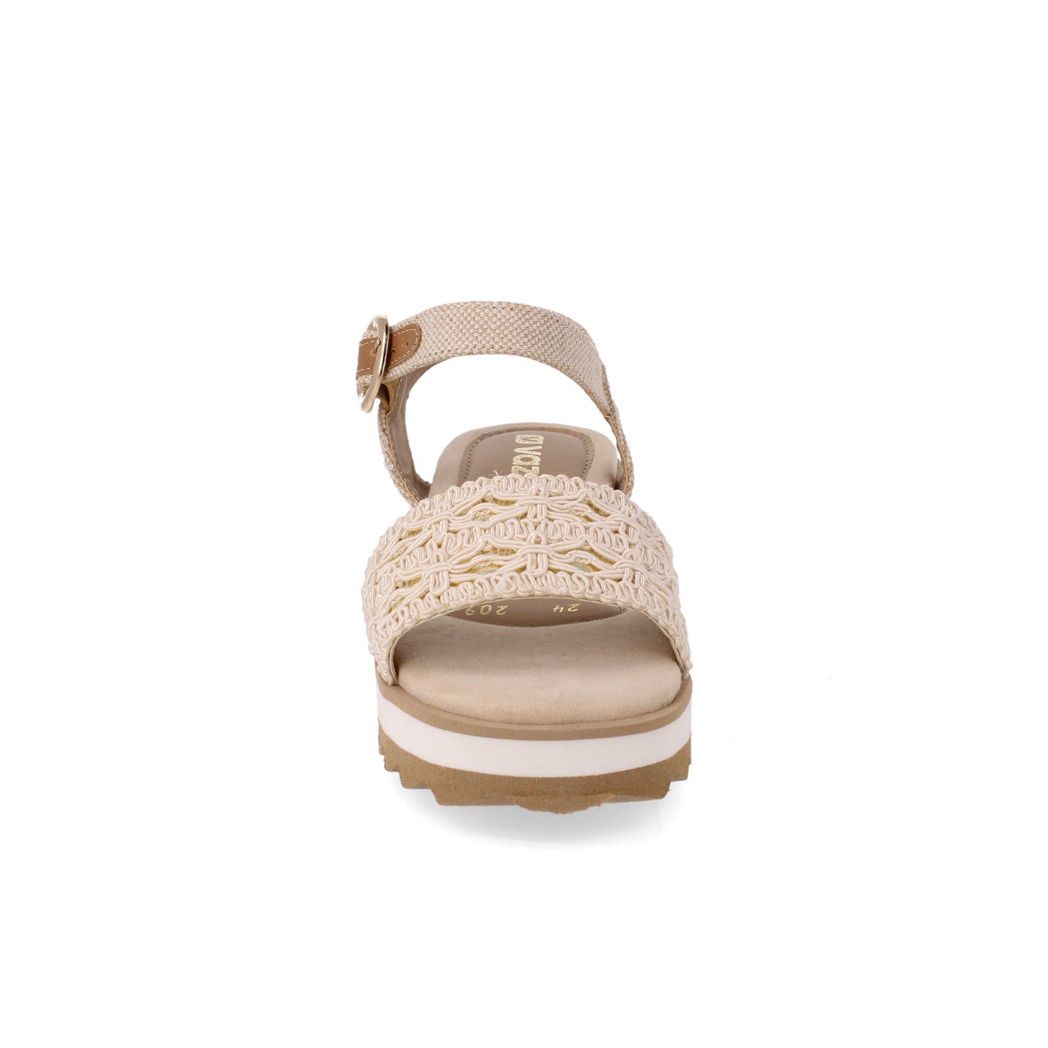 Sandalia Casual Vazza color Latte para Mujer