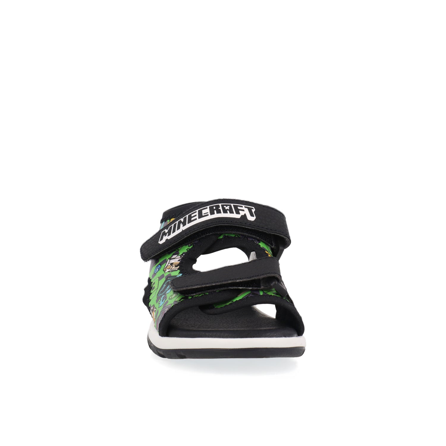 Sandalia de Playa Minecraft color Verde para niño con ajuste de velcro