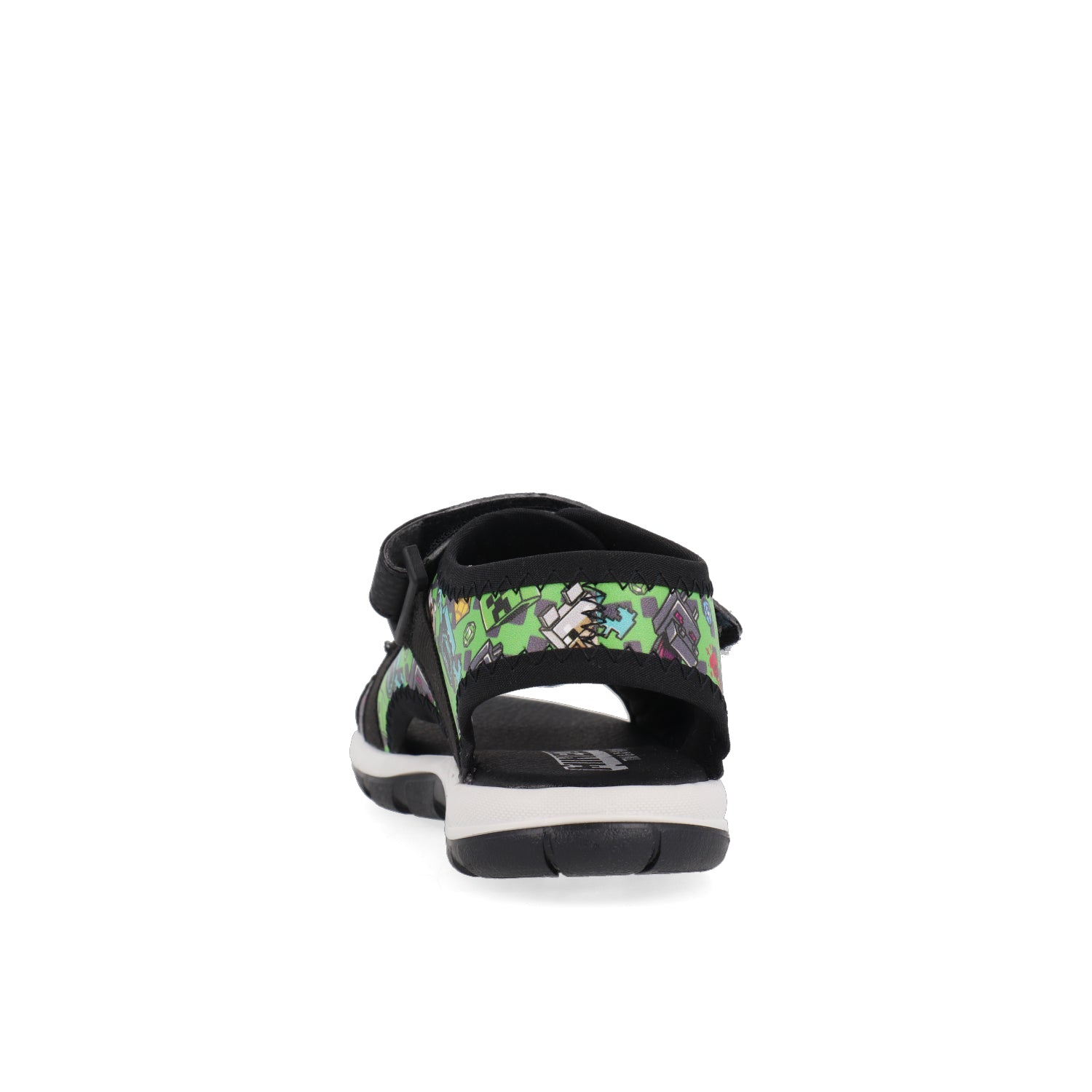 Sandalia de Playa Minecraft color Verde para niño con ajuste de velcro