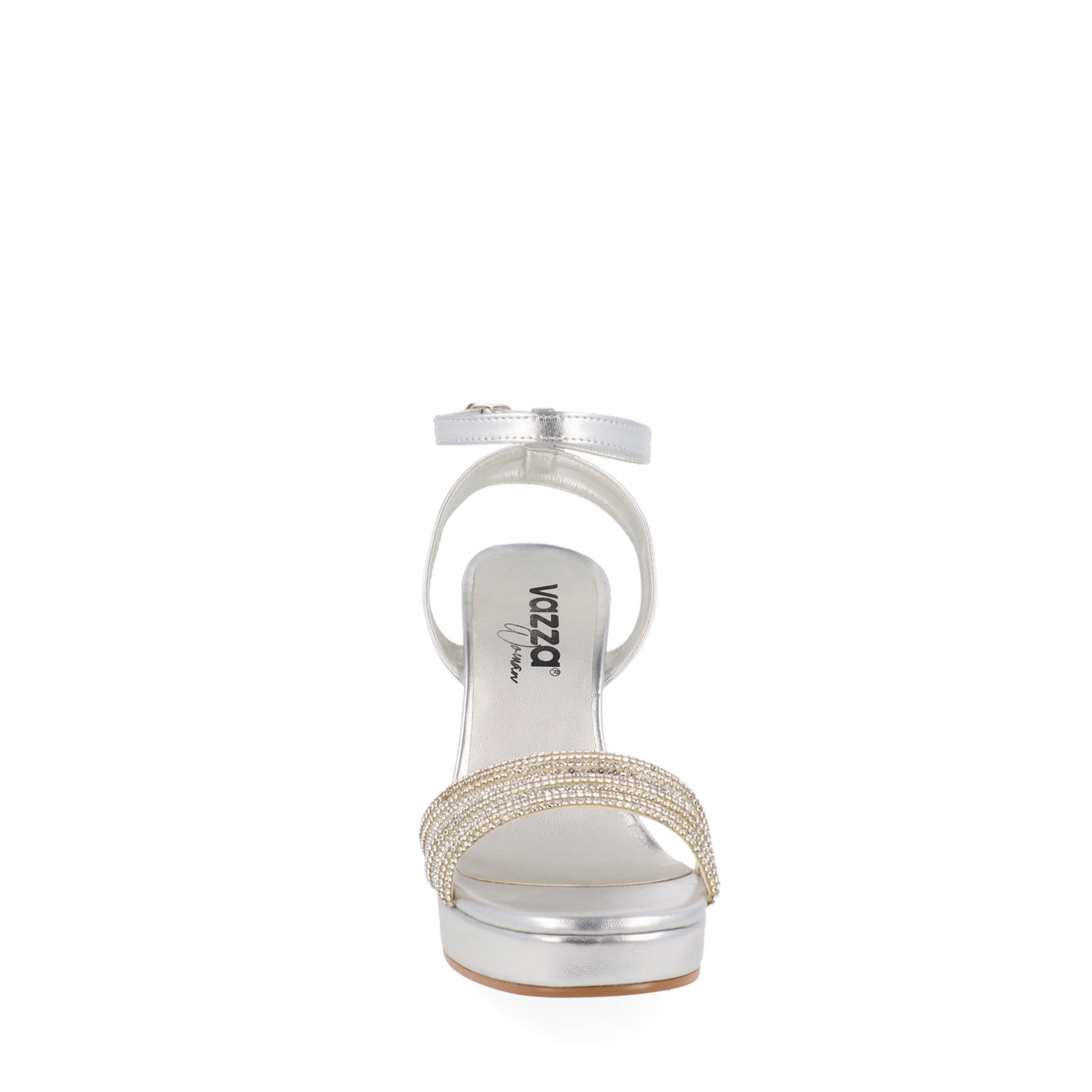 Sandalia de Tacón Vazza color Plata para Mujer